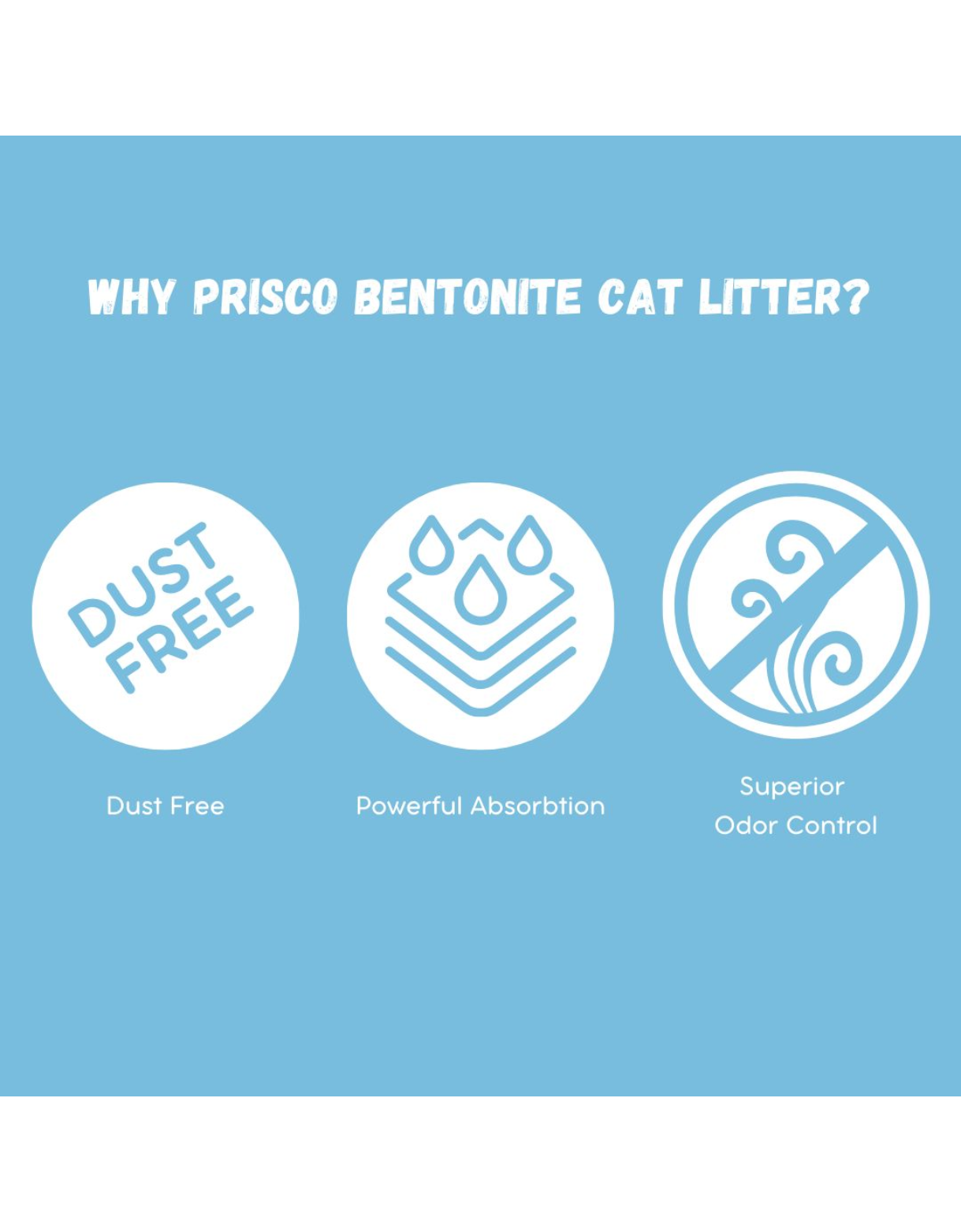 Prisco Bentonite Cat Litter 10L Baby Powder image 3