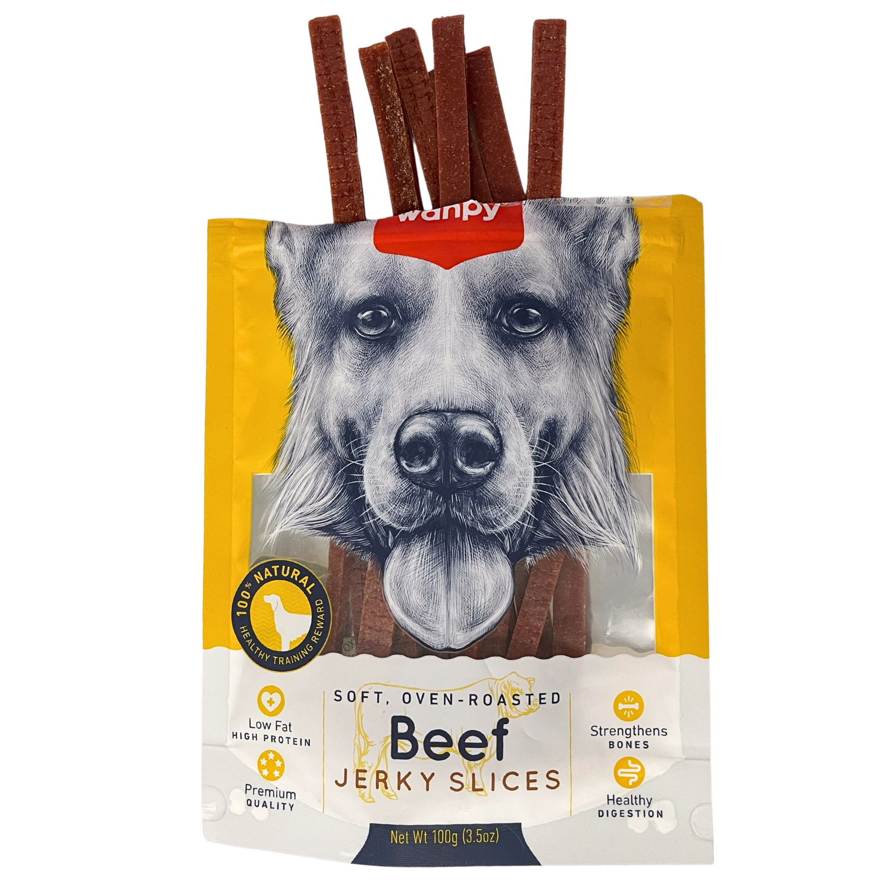 Wanpy Soft Oven-Roasted Beef Jerky Slices 100g Dog Snack image 6