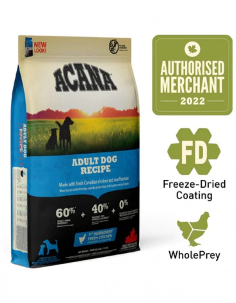 Acana Dog Heritage Freeze-Dried Coated 2kg Adult Dry Dog Food image 3