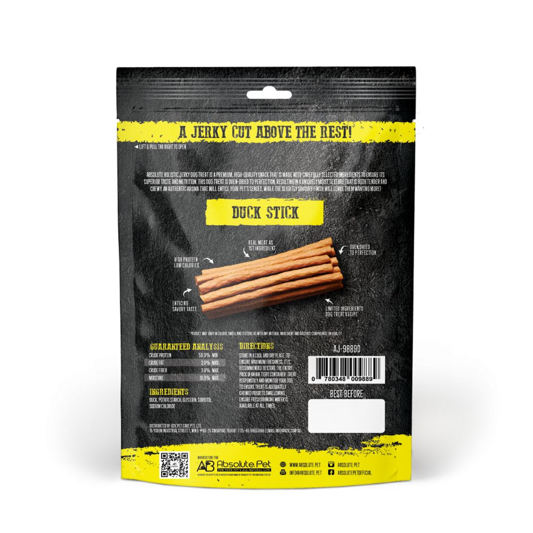 Absolute Holistic Dog 100g Jerky Duck Stick Dog Treat image 3