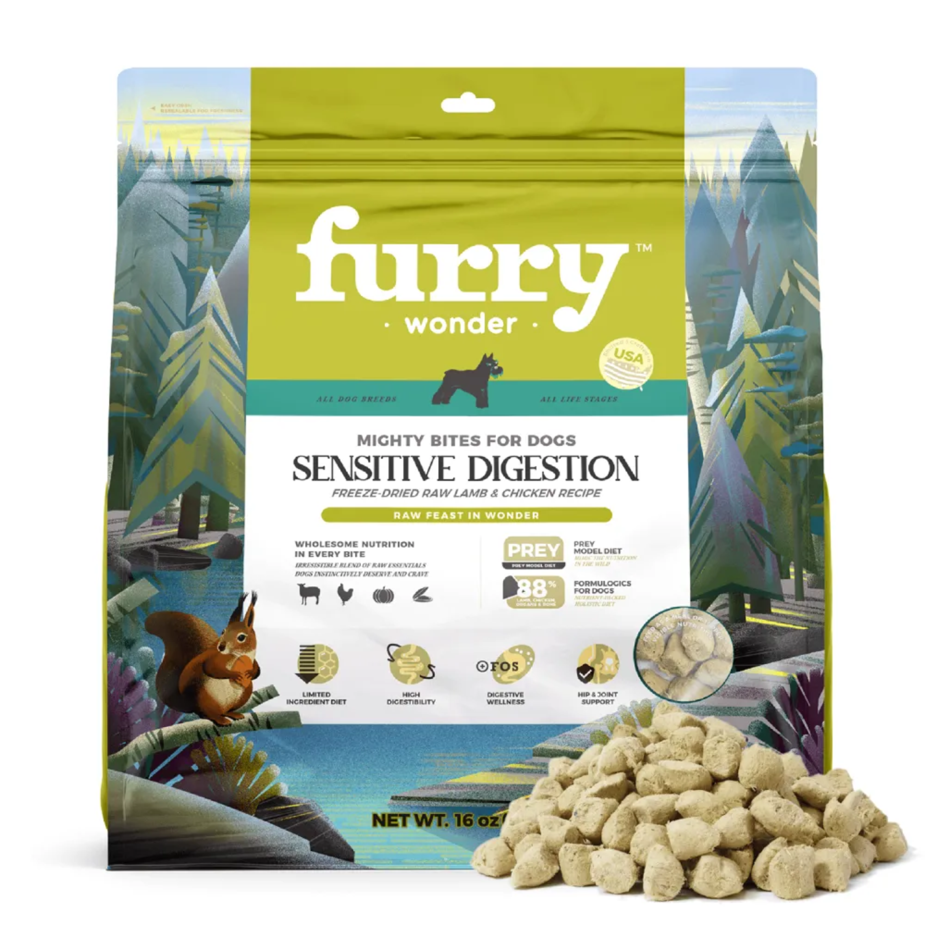 Furry Wonder Sensitive Digestion Freeze-dried Raw Recipe For Dogs 50g Trial Pack image 2