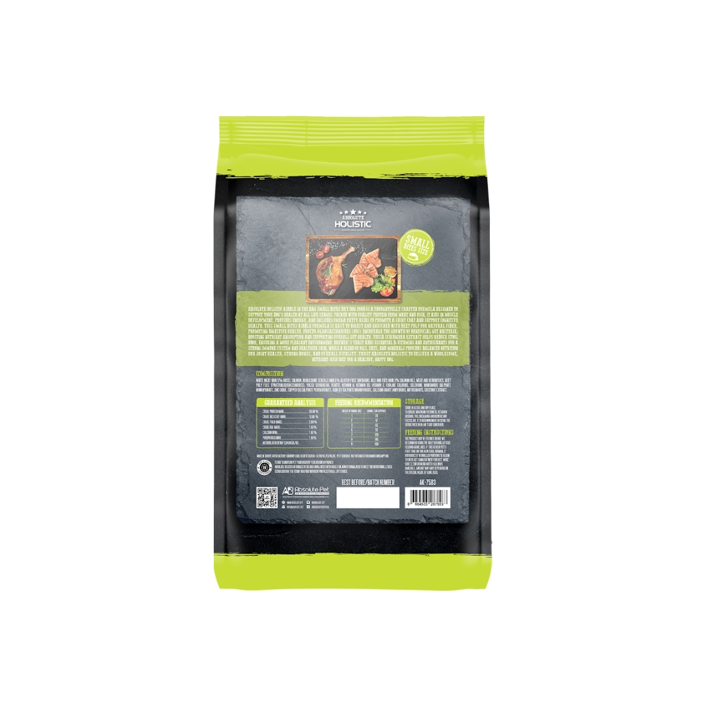 Absolute Holistic Dog 12kg Kibbles In The Bag Small Bites Duck & Salmon Dry Dog Food (EXP: 20 Nov 2026) image 2