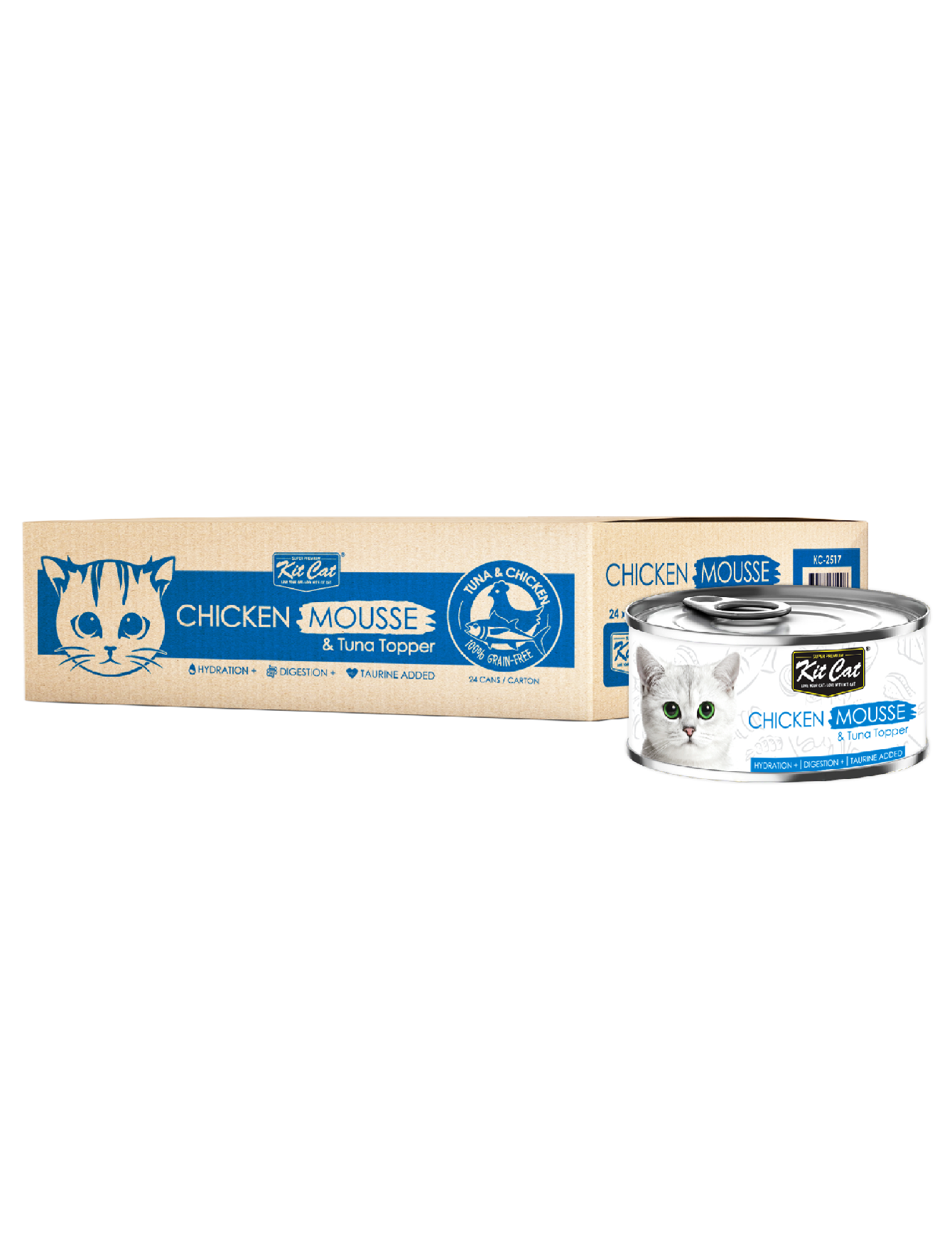 Kit Cat 80g Mousse Canned Chicken Mousse with Tuna Topper Wet Cat Food image 2