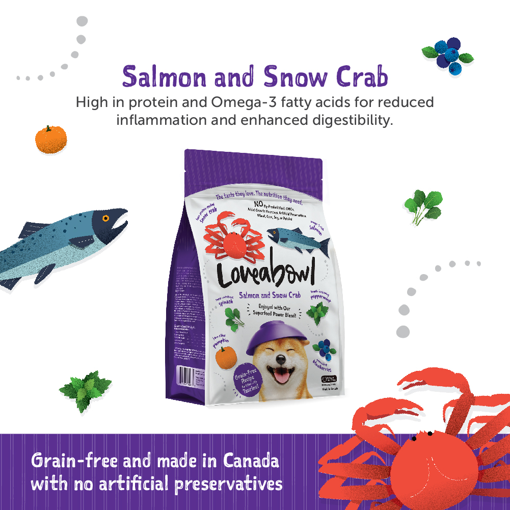 Loveabowl Dog 250g Salmon with Snow Crab Dry Dog Food image 2