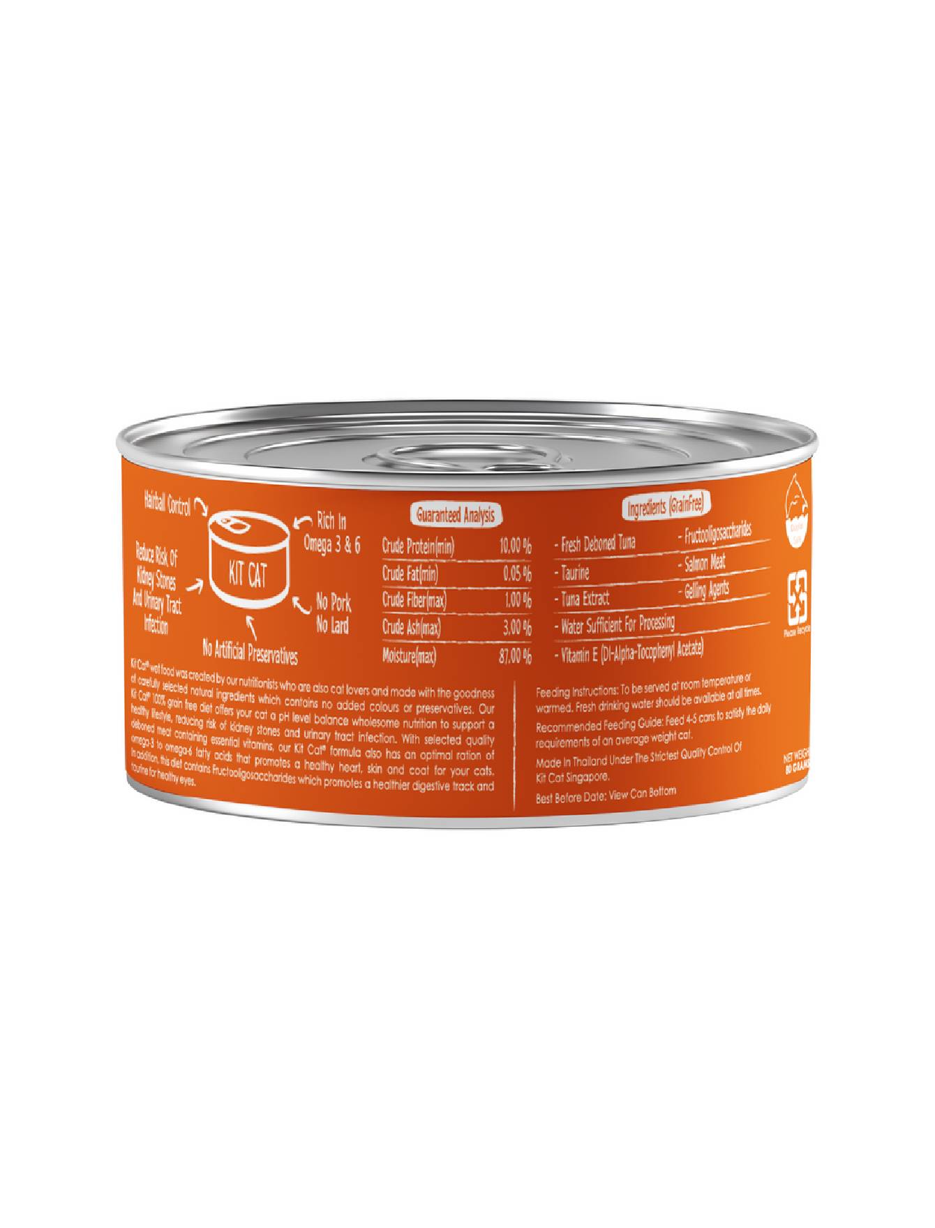Kit Cat 80g Deboned Toppers Canned Tuna & Salmon Wet Cat Food image 5