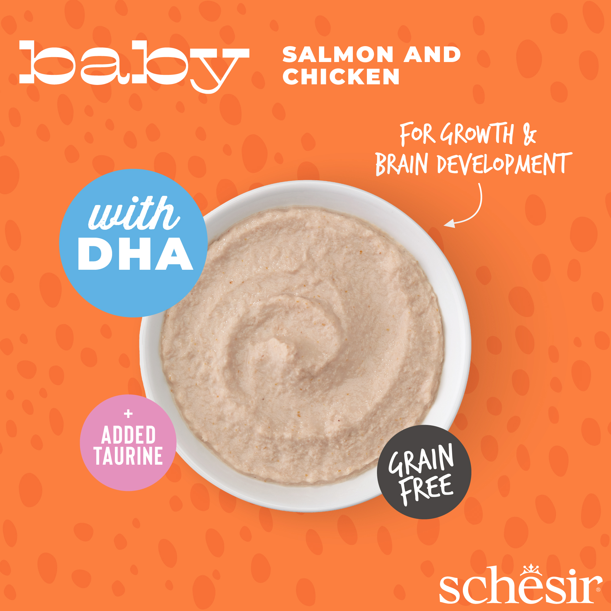 Schesir Cat Baby Velvet Mousse 70g Salmon and Chicken Wet Cat Food image 3