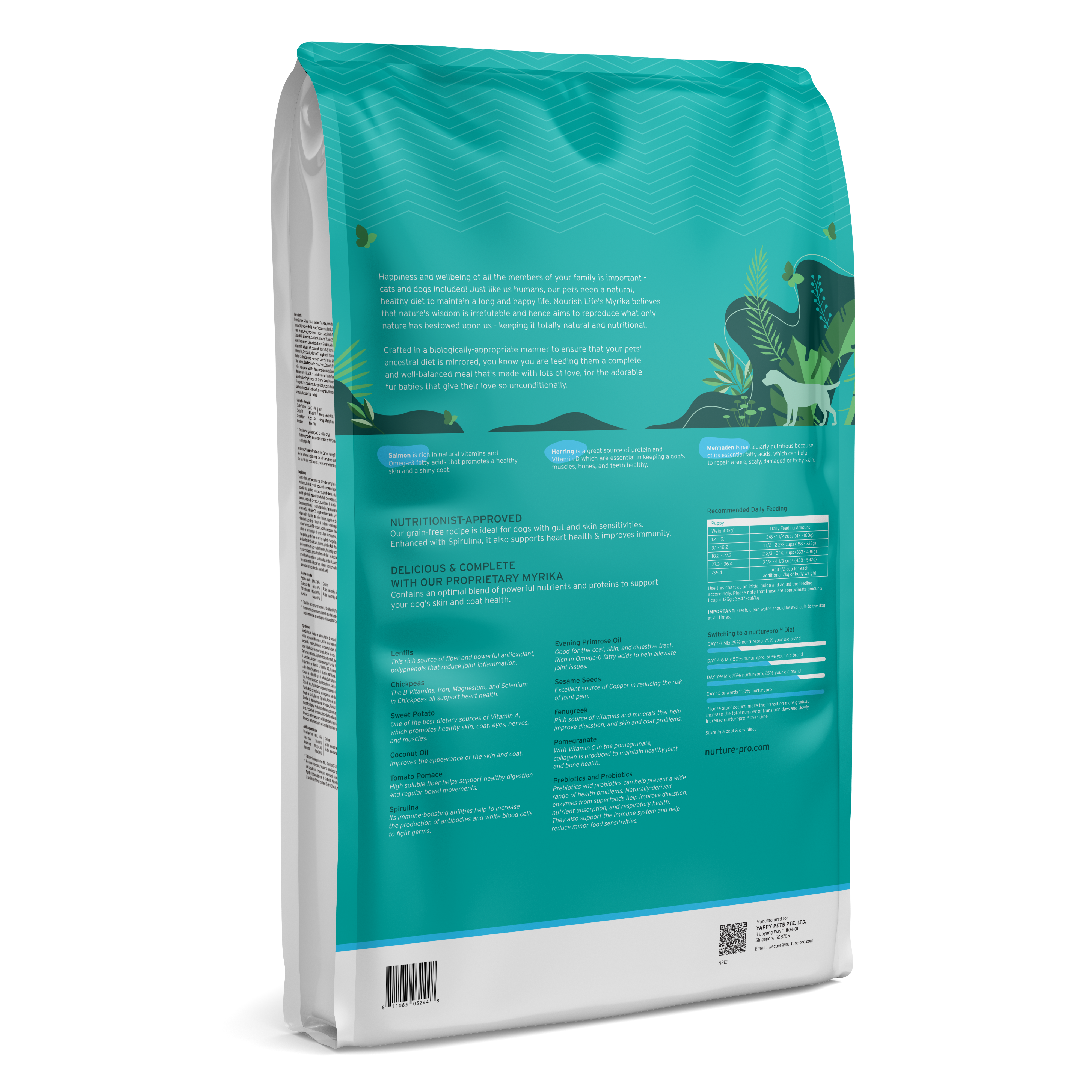 Nurture Pro Dog Nourish Life Grain Free 4.99kg Puppies Dry Dog Food (Salmon, Herring & Menhaden) image 4