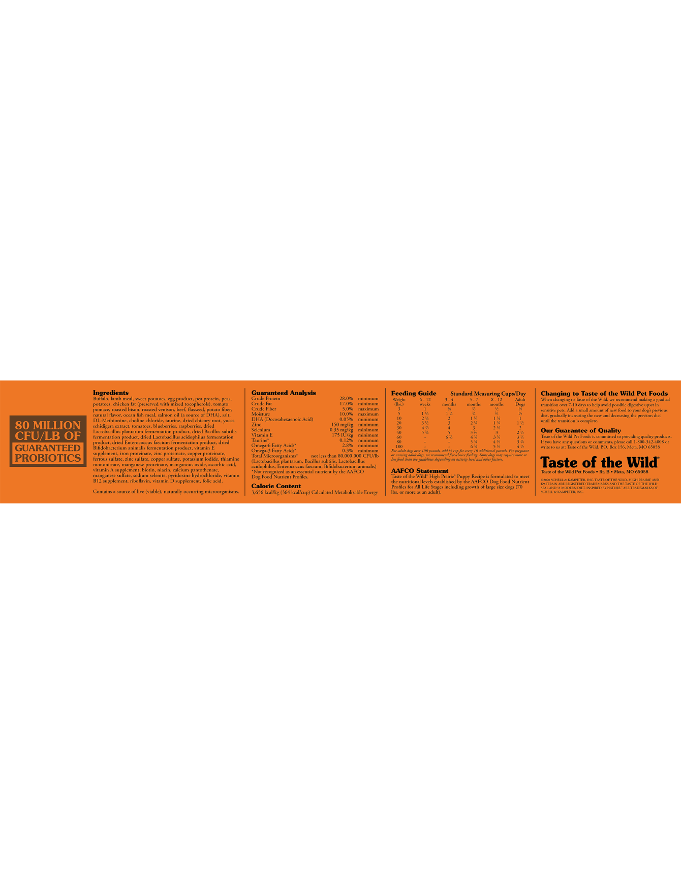 Taste of the Wild Dog 500g High Prairie Recipe with Roasted Bison & Roasted Venison Puppy Dry Dog Food image 3