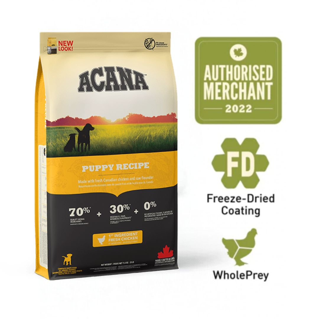 Acana Dog Heritage Freeze-Dried Coated 11.4kg Puppy Dry Dog Food image 6