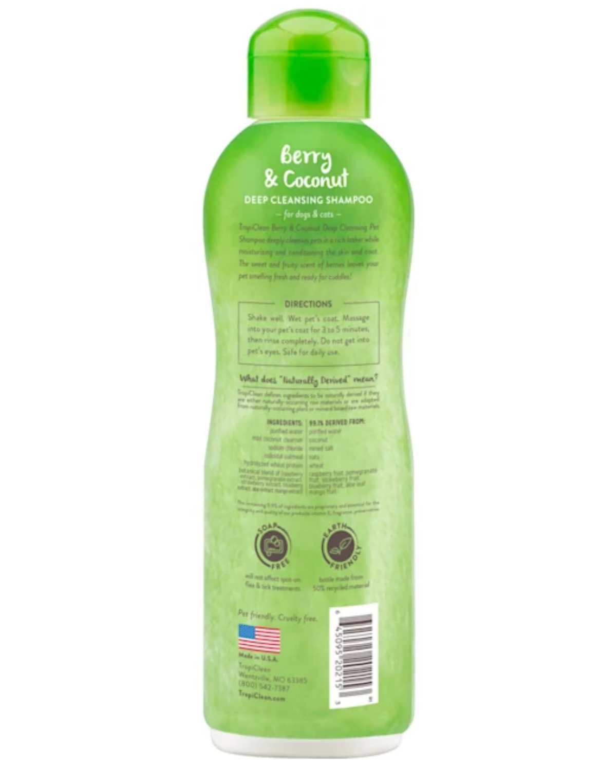 Tropiclean Deep Cleansing Pet Shampoo 355ml Berry & Coconut image 2