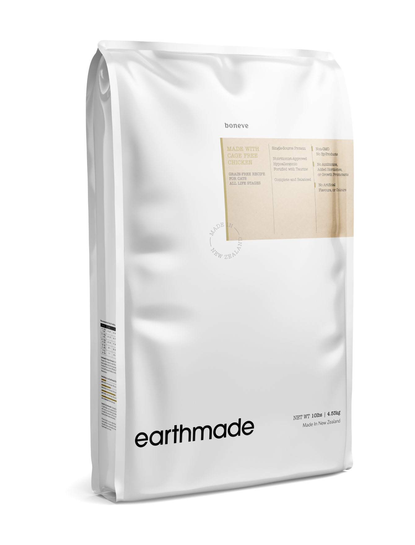 Boneve Earthmade Cat 3lbs (1.36kg) Cage Free Chicken Grain Free Dry Cat Food image 3