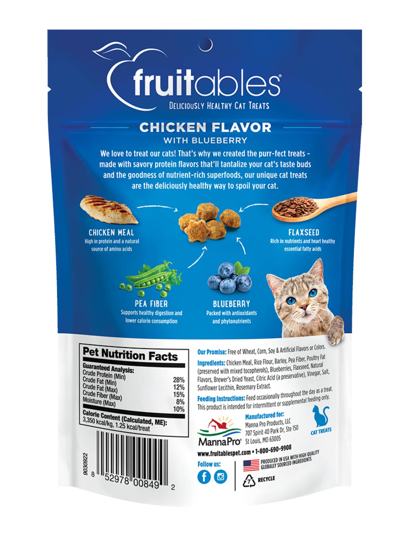 Fruitables Cat 2.5oz Chicken With Blueberry Cat Treat image 2