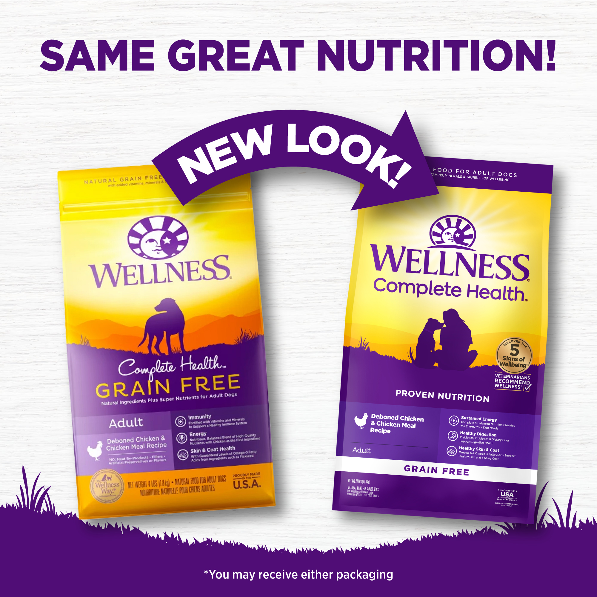 Wellness Complete Health Grain Free 24lb (10.9kg) Adult Deboned Chicken & Chicken Meal Dry Dog Food image 4