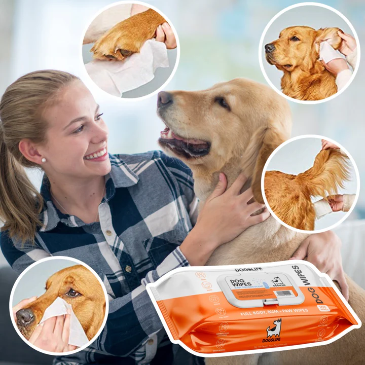 Dogslife Baby Powder Scented Grooming Wipes 100pcs image 3