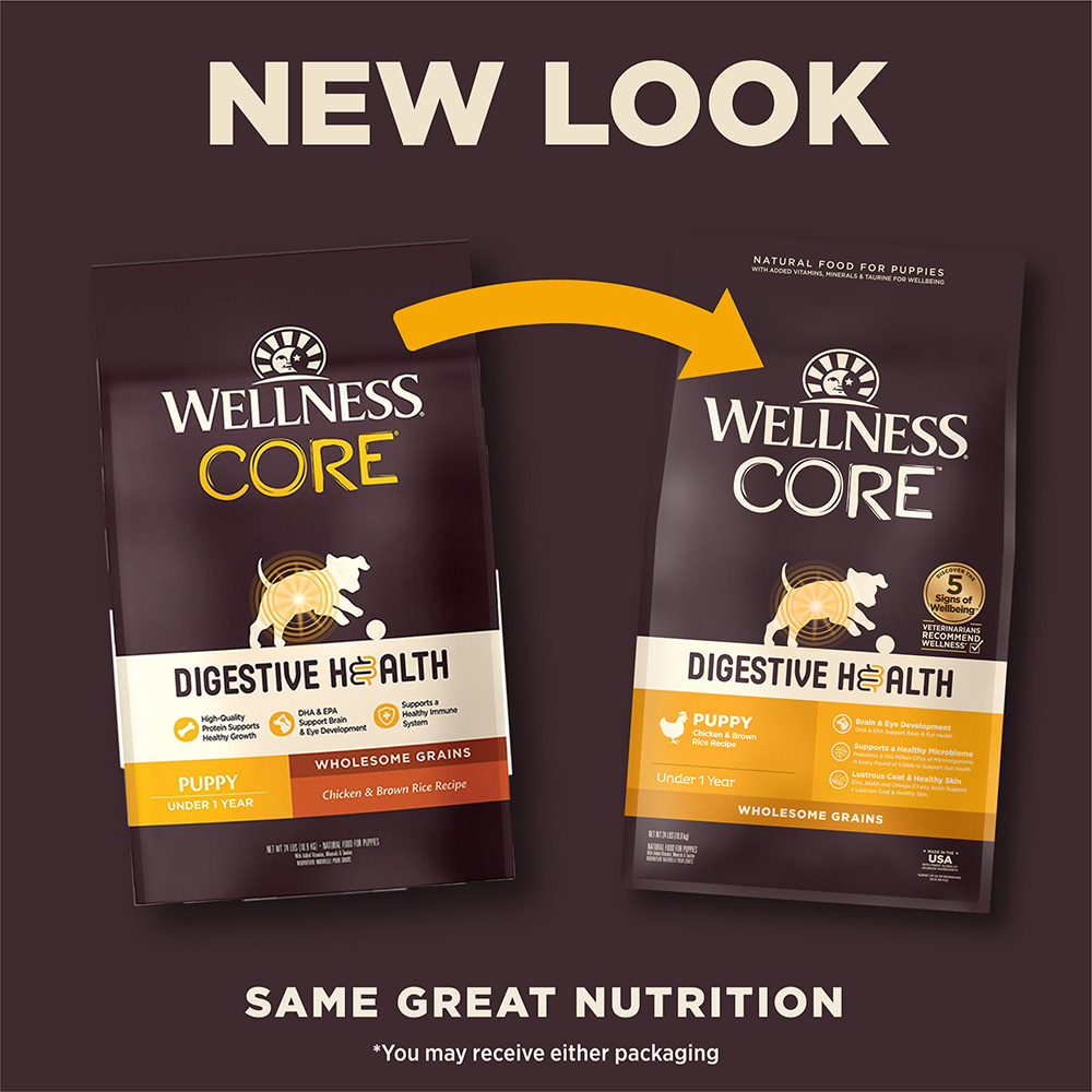 Wellness CORE Dog 1.8kg (4lb) Digestive Puppy Chicken & Brown Rice Dry Dog Food image 7