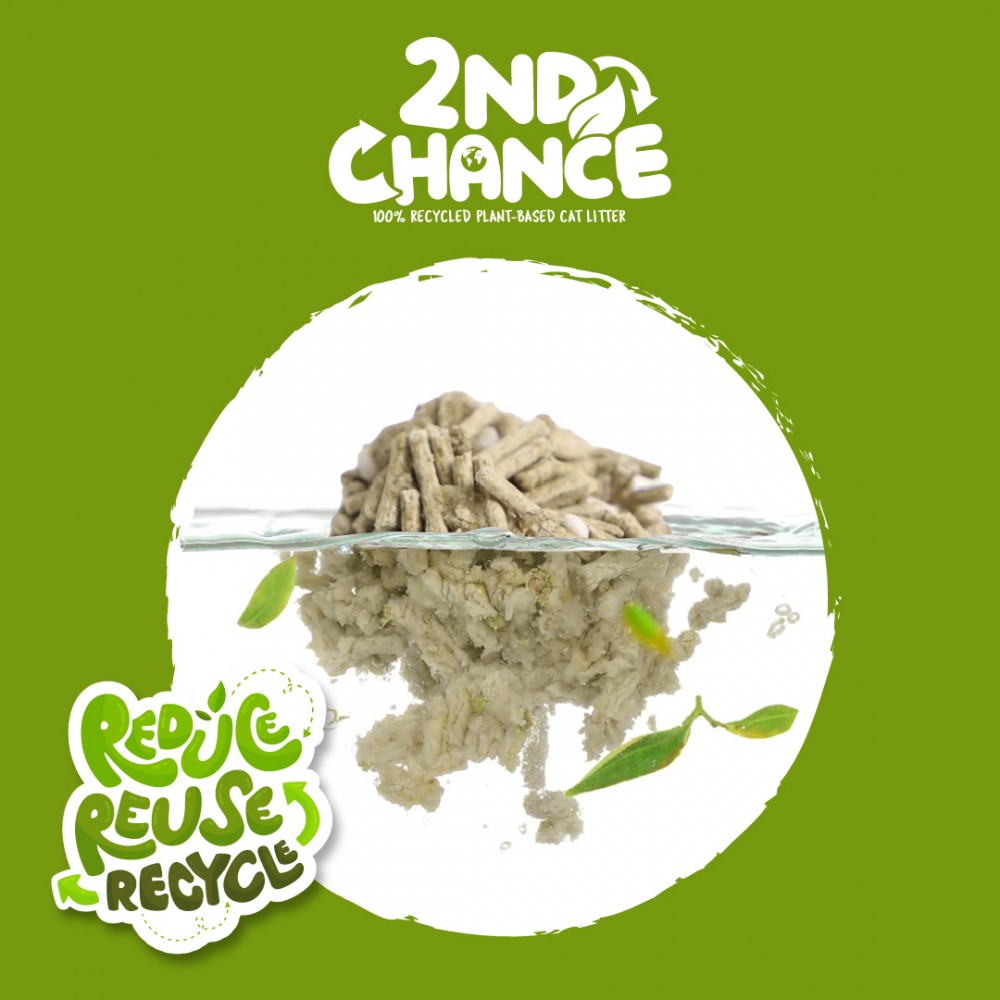 Kit Cat 2ND Chance 7L Green Tea Leaves Cat Litter image 2