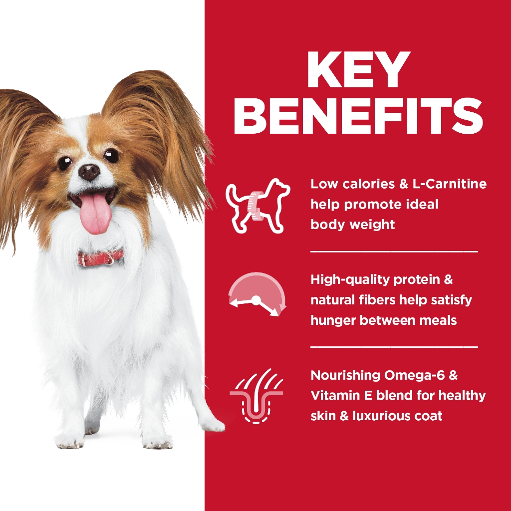 Hill's Science Diet Canine Adult Light Small Paws with Chicken Meal & Barley 1.5kg Dry Dog Food image 3