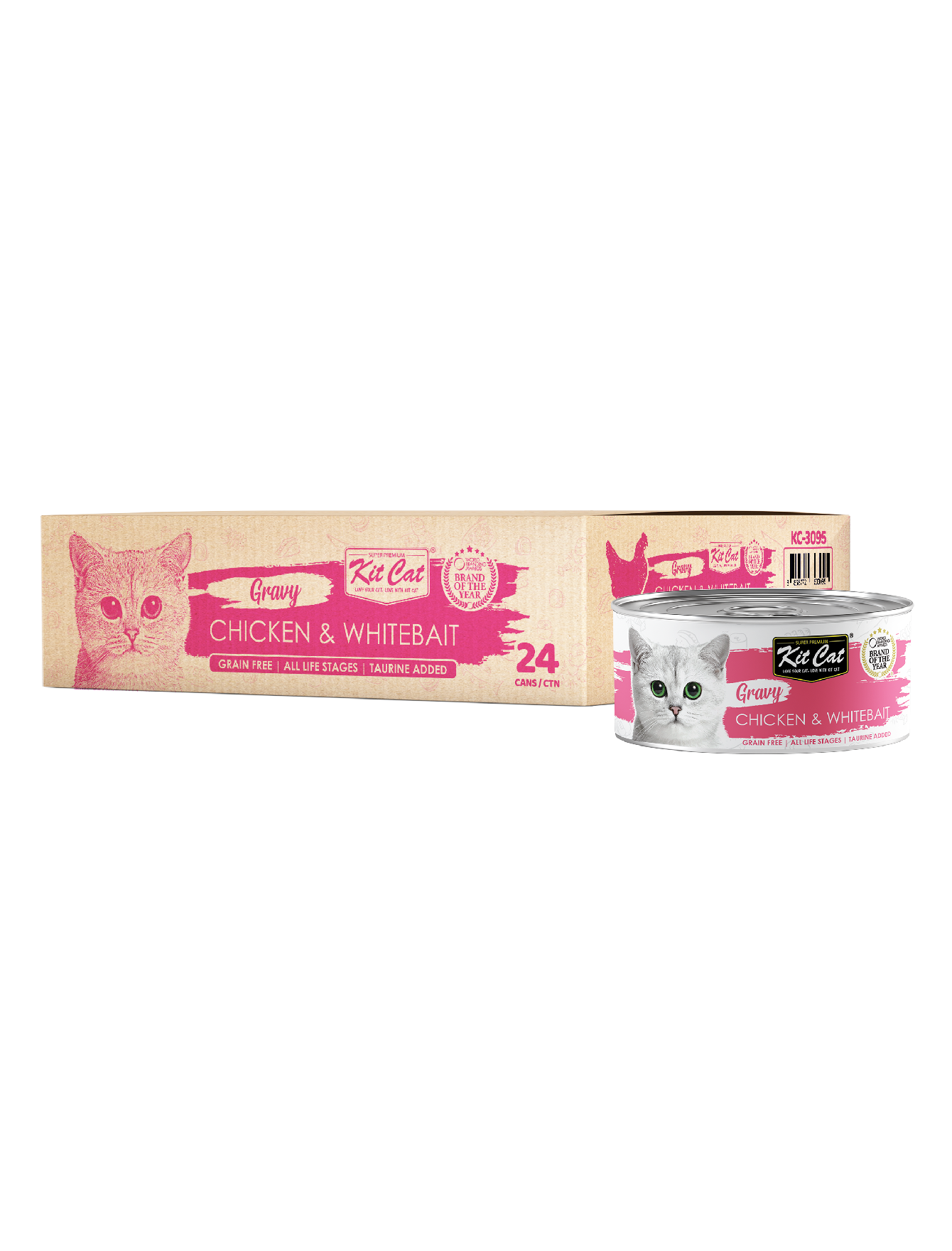 Kit Cat 70g Gravy Canned Chicken & Whitebait Wet Cat Food (EXP: 01 Nov 2027) image 3