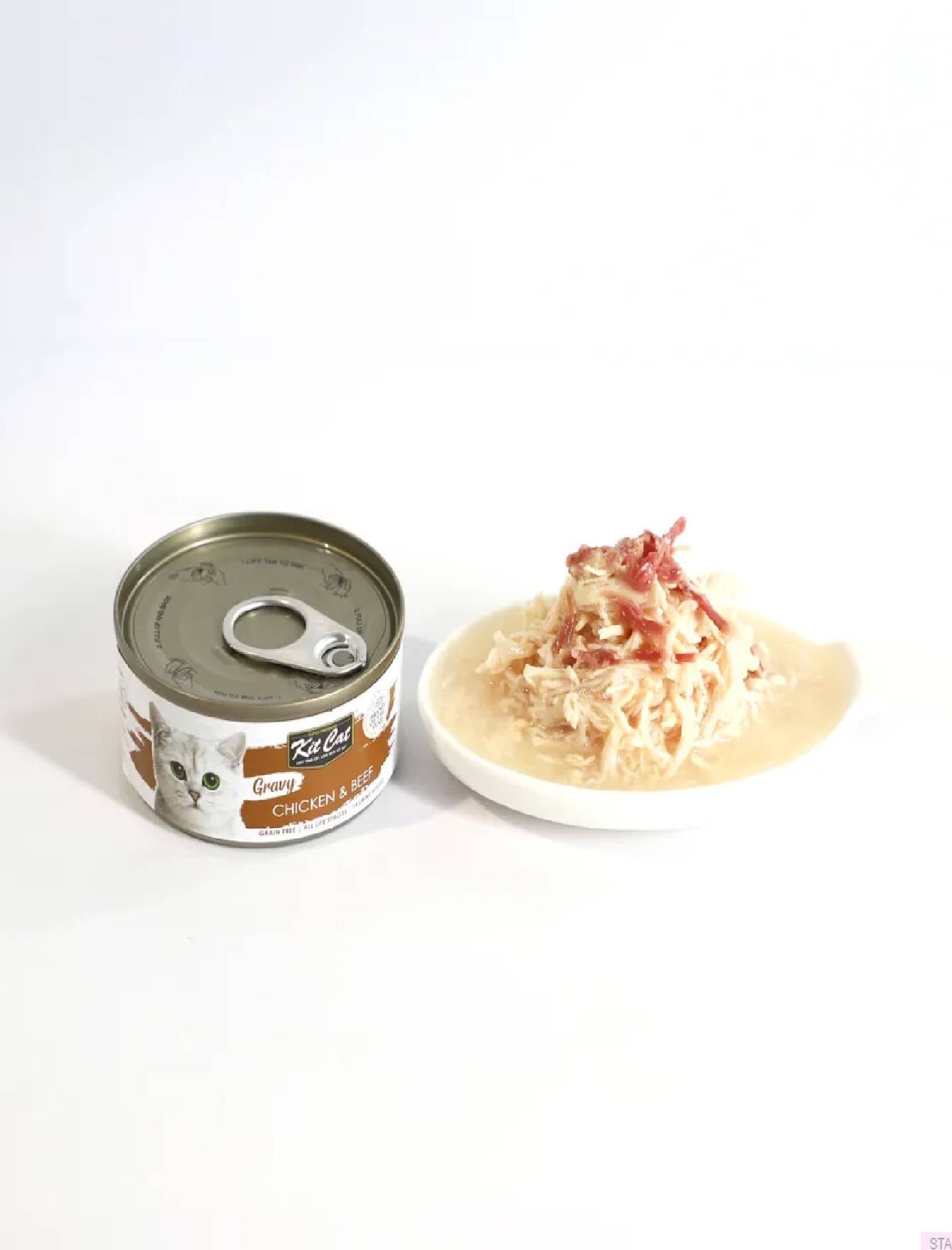 Kit Cat 70g Gravy Canned Chicken & Beef Wet Cat Food (EXP: 09 Apr 2028) image 5