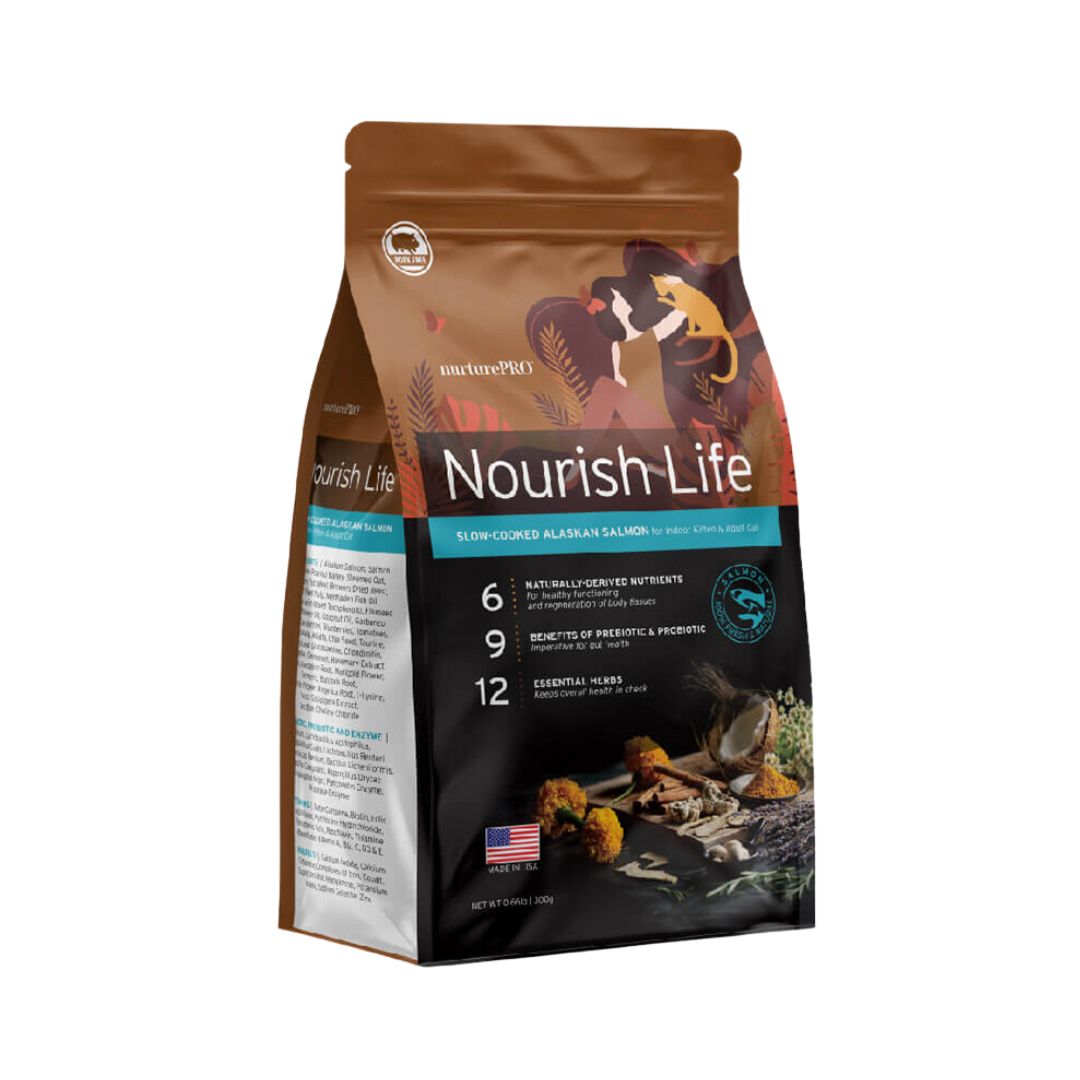 Nurture Pro Cat Nourish Life Slow-Cooked Alaskan Salmon For Indoor Kitten & Adult Cat Dry Cat Food	 image 2