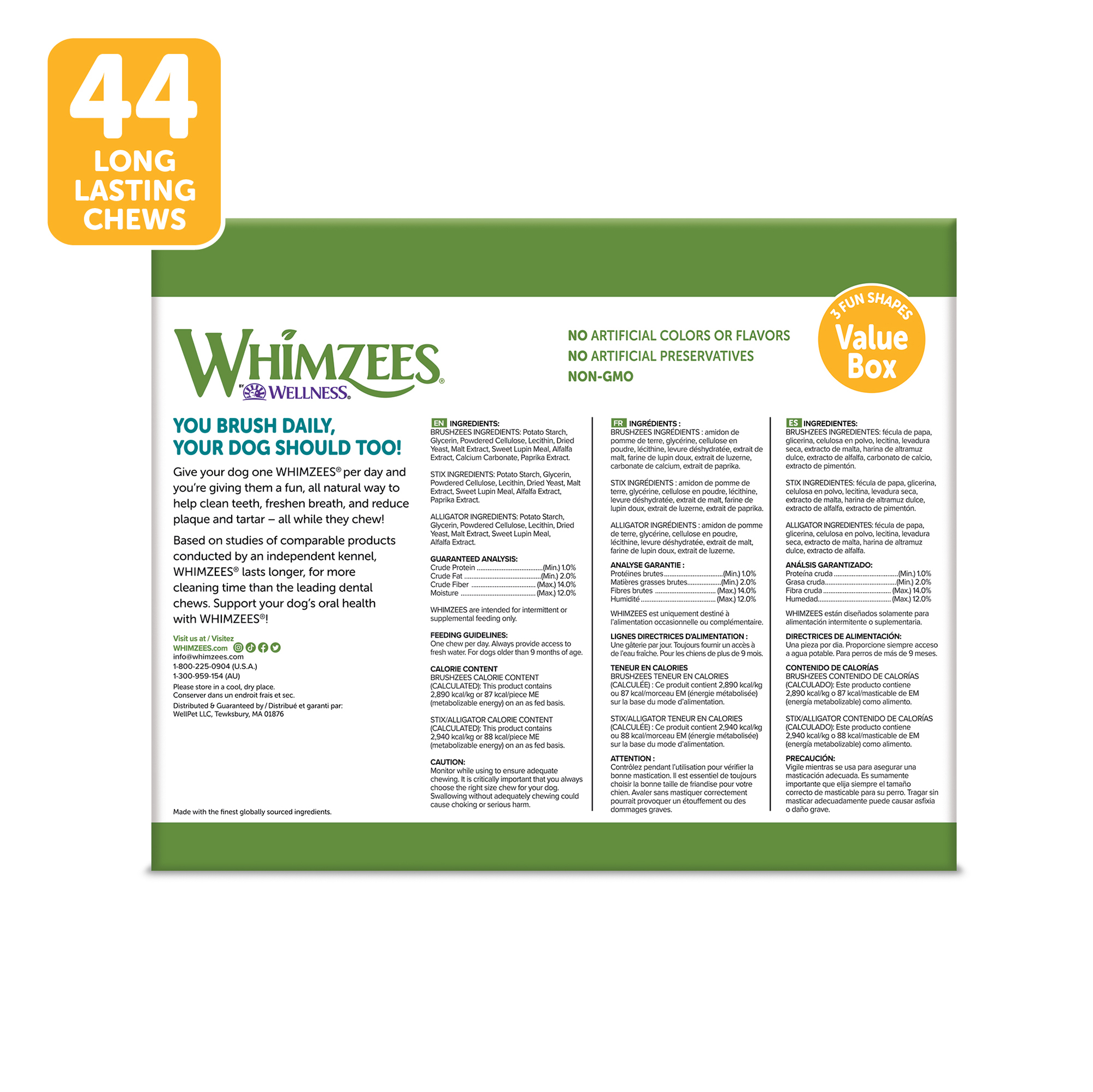 Whimzees Dog Variety 28pcs (Medium) Value Box Dental Chews for Dogs image 3
