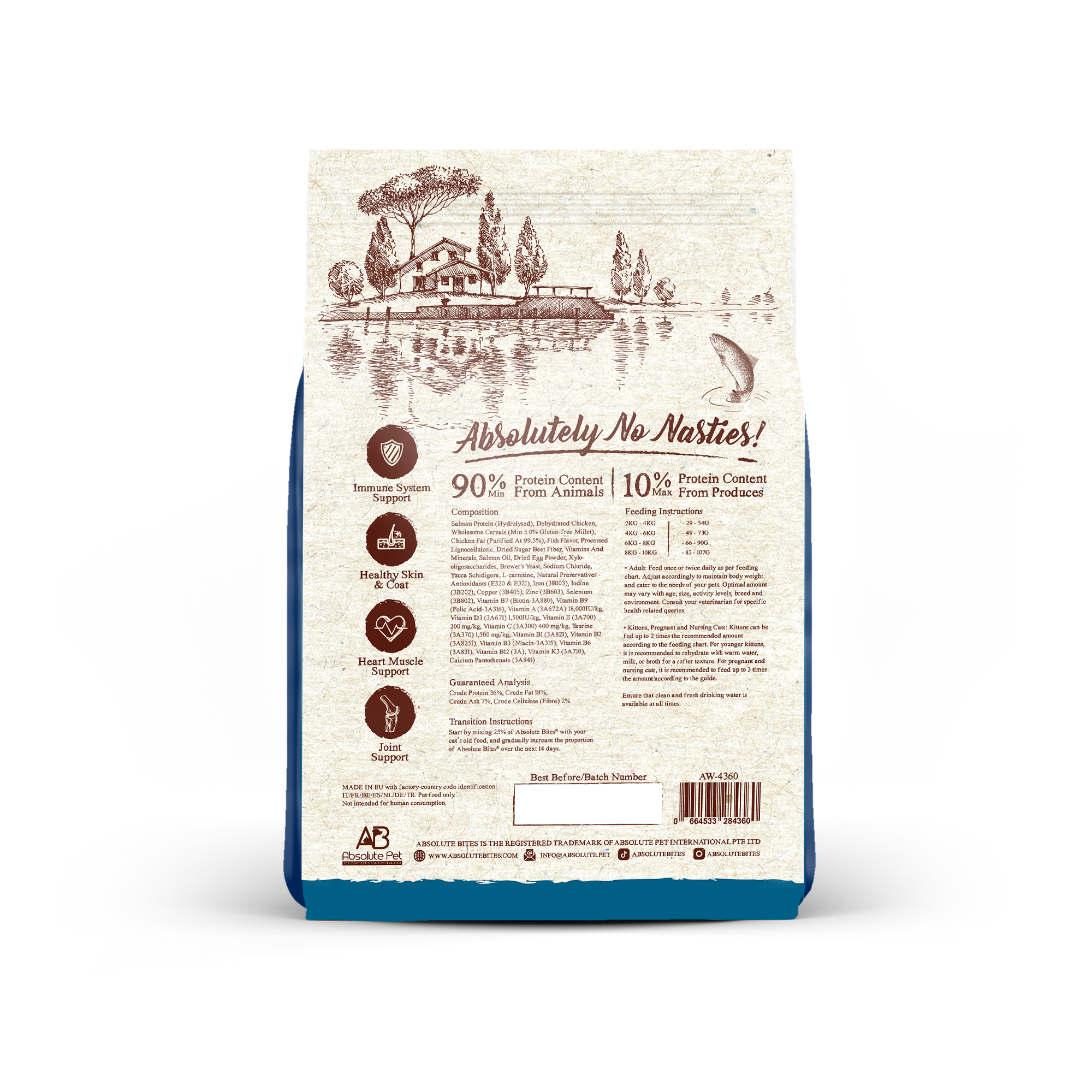 Absolute Bites Cat Wild Age 5.44kg Salmon Dry Cat Food image 2