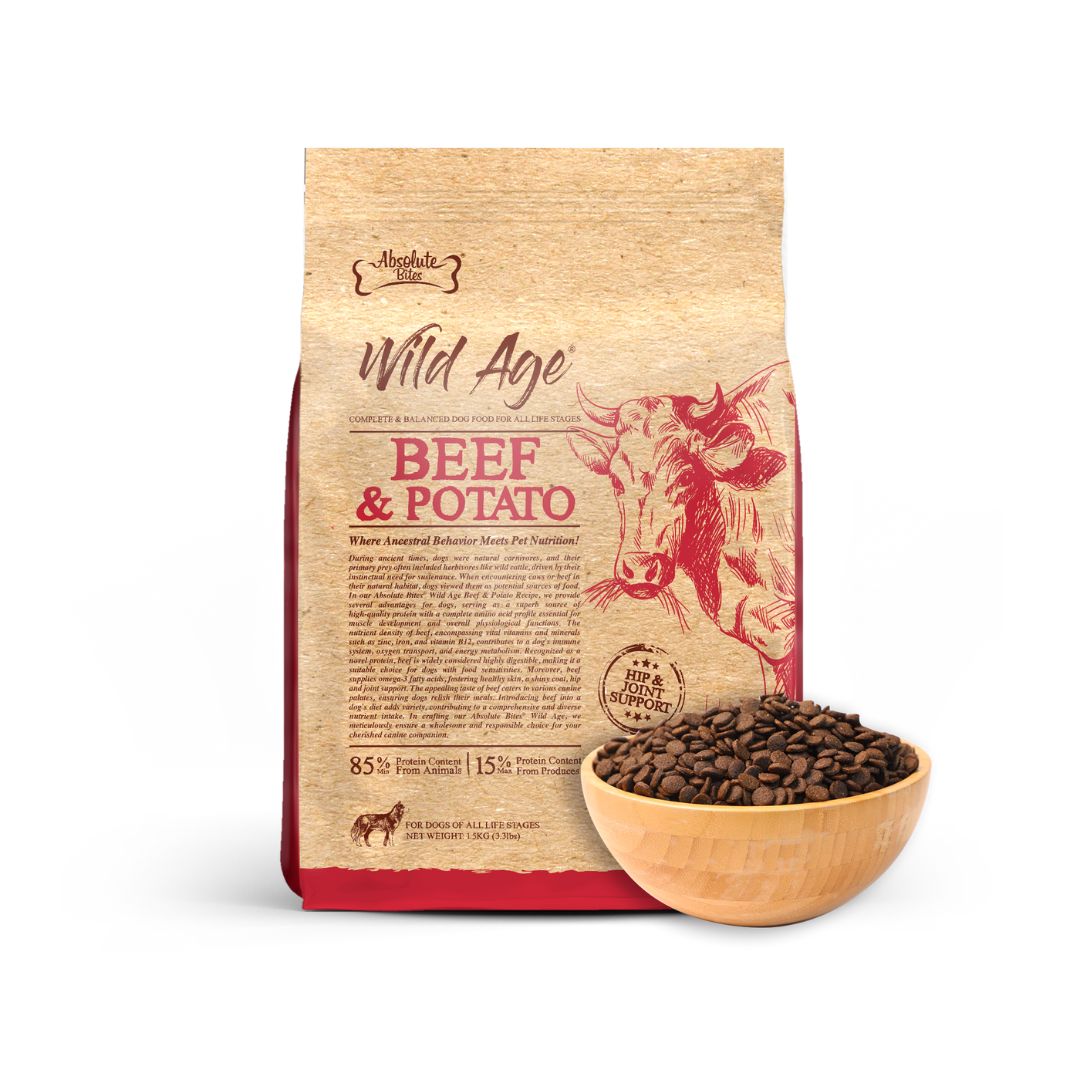 Absolute Bites Dog Wild Age 1.5kg Beef & Potato Dry Dog Food image 4