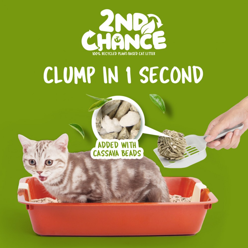Kit Cat 2ND Chance 7L Green Tea Leaves Cat Litter image 3