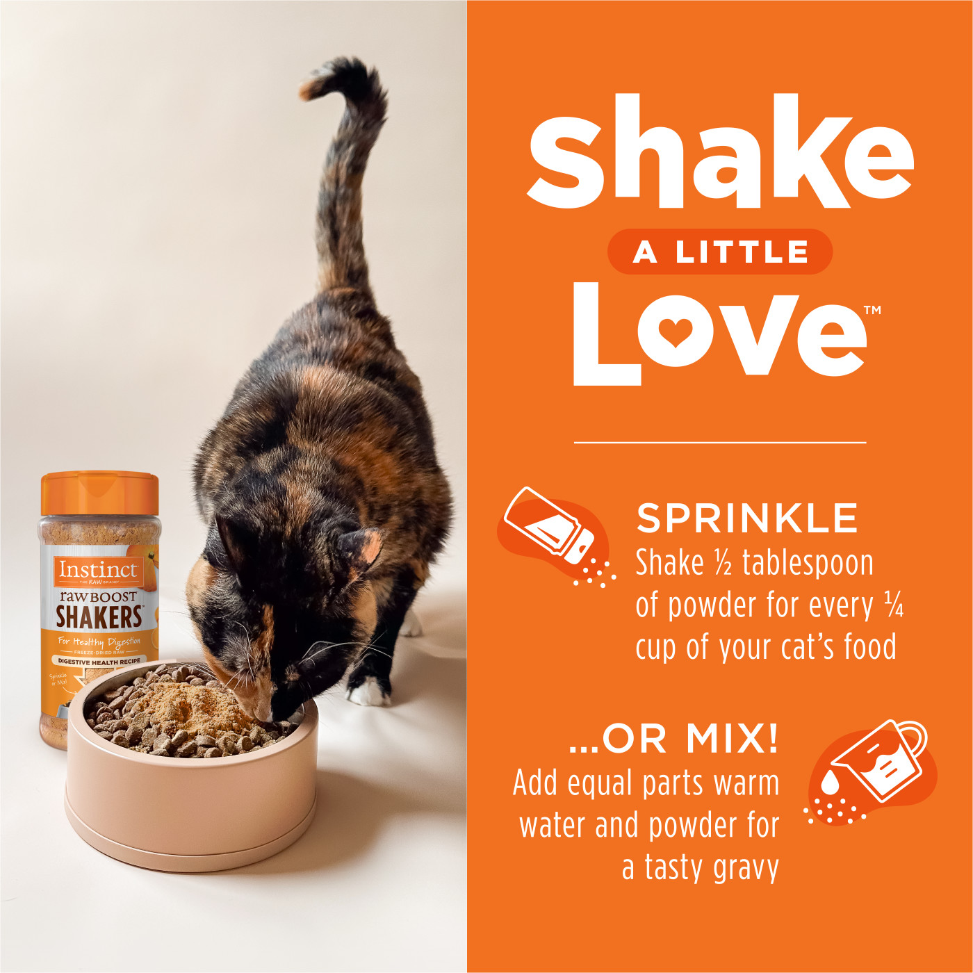 Instinct Freeze Dried Raw Boost Shakers Cat 5.5oz Digestive Health Freeze Dried Mixer Cat Food Topper image 5