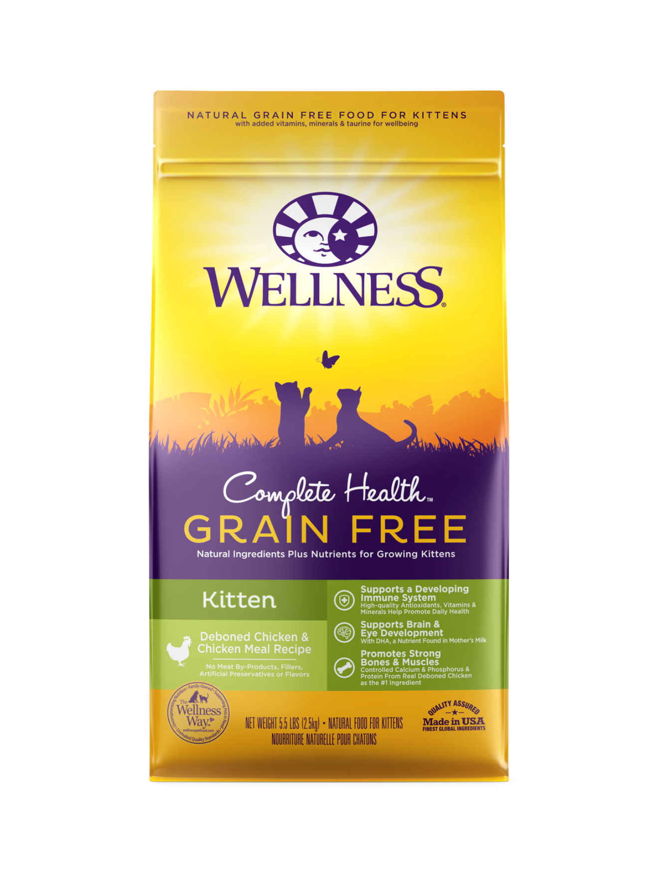 Wellness Cat 2.5kg (5.5lb) Complete Health Grain Free Kitten Dry Cat Food image 2