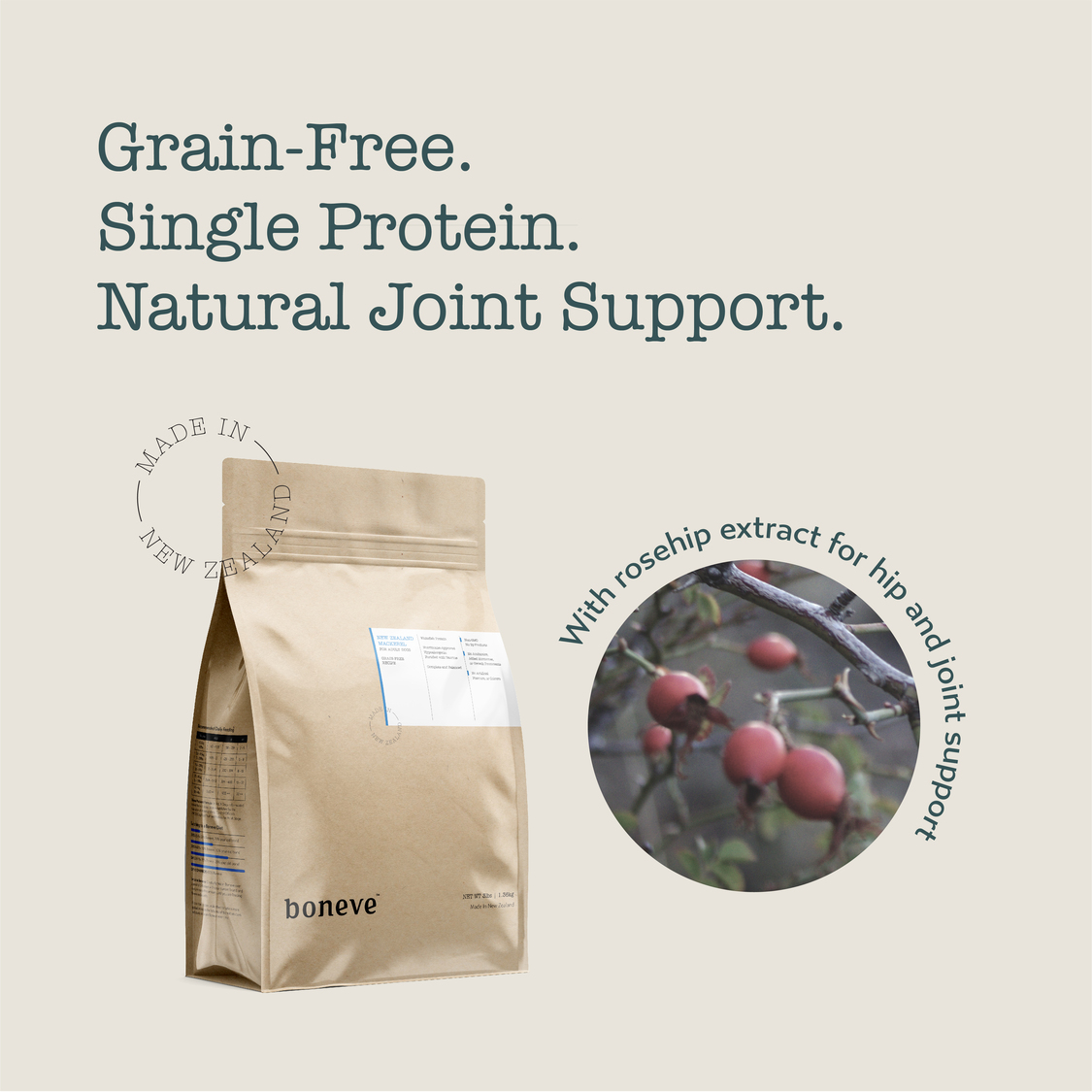 Boneve Earthmade Dog 11lbs (4.99kg) Free Range Grass-Fed Lamb Grain Free Dry Dog Food image 2