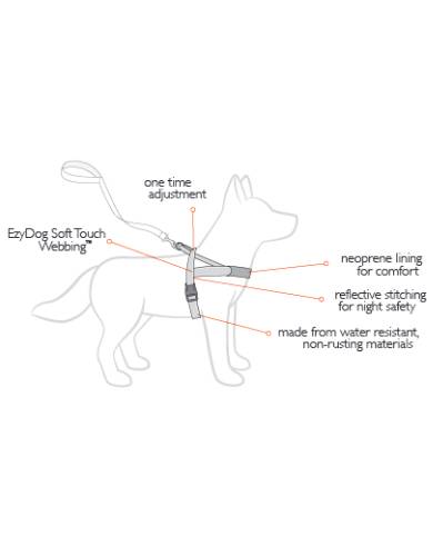 EzyDog Quick Fit Dog Harness Chocolate XS image 3