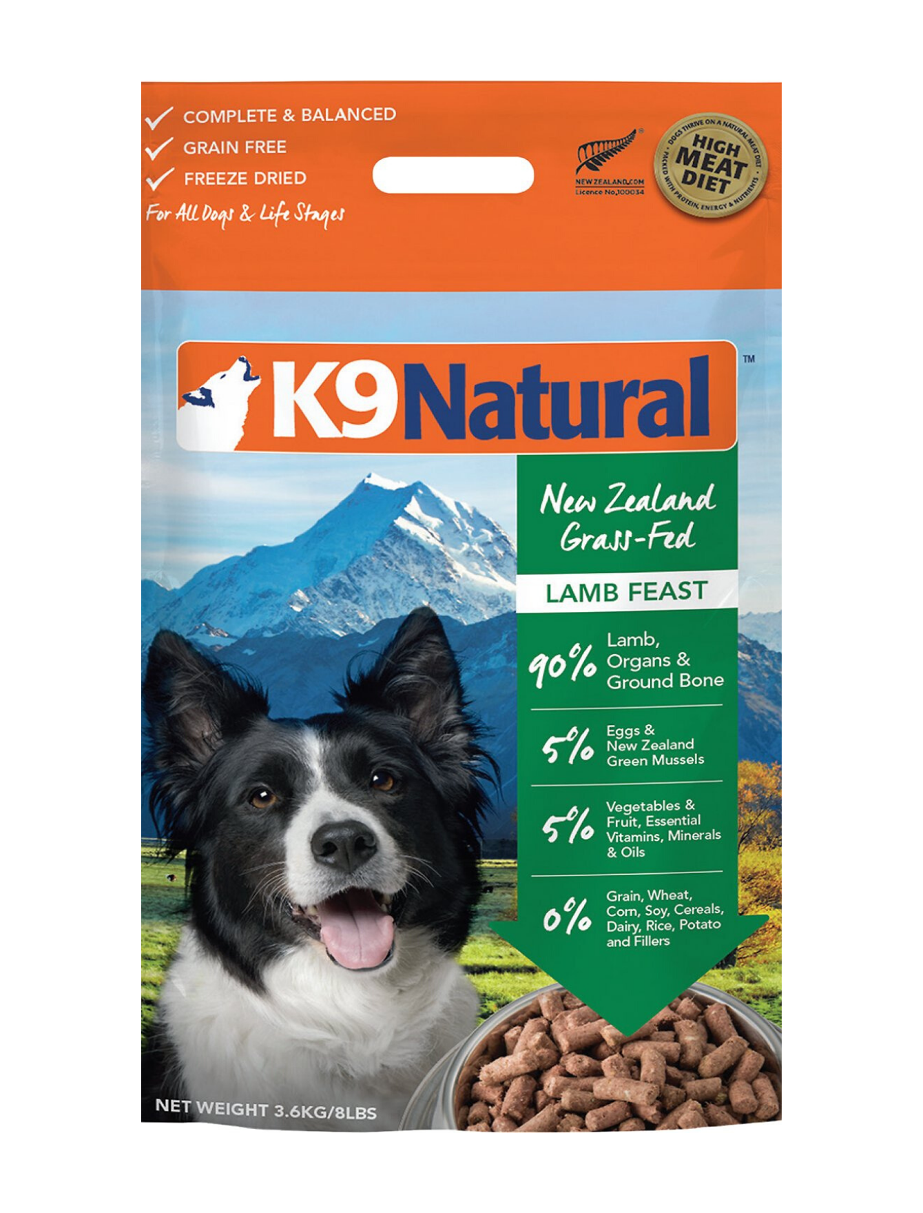 K9 Natural Dog Freeze Dried 500g Lamb Feast Dry Dog Food (EXP: 29 Oct 2026) image 3