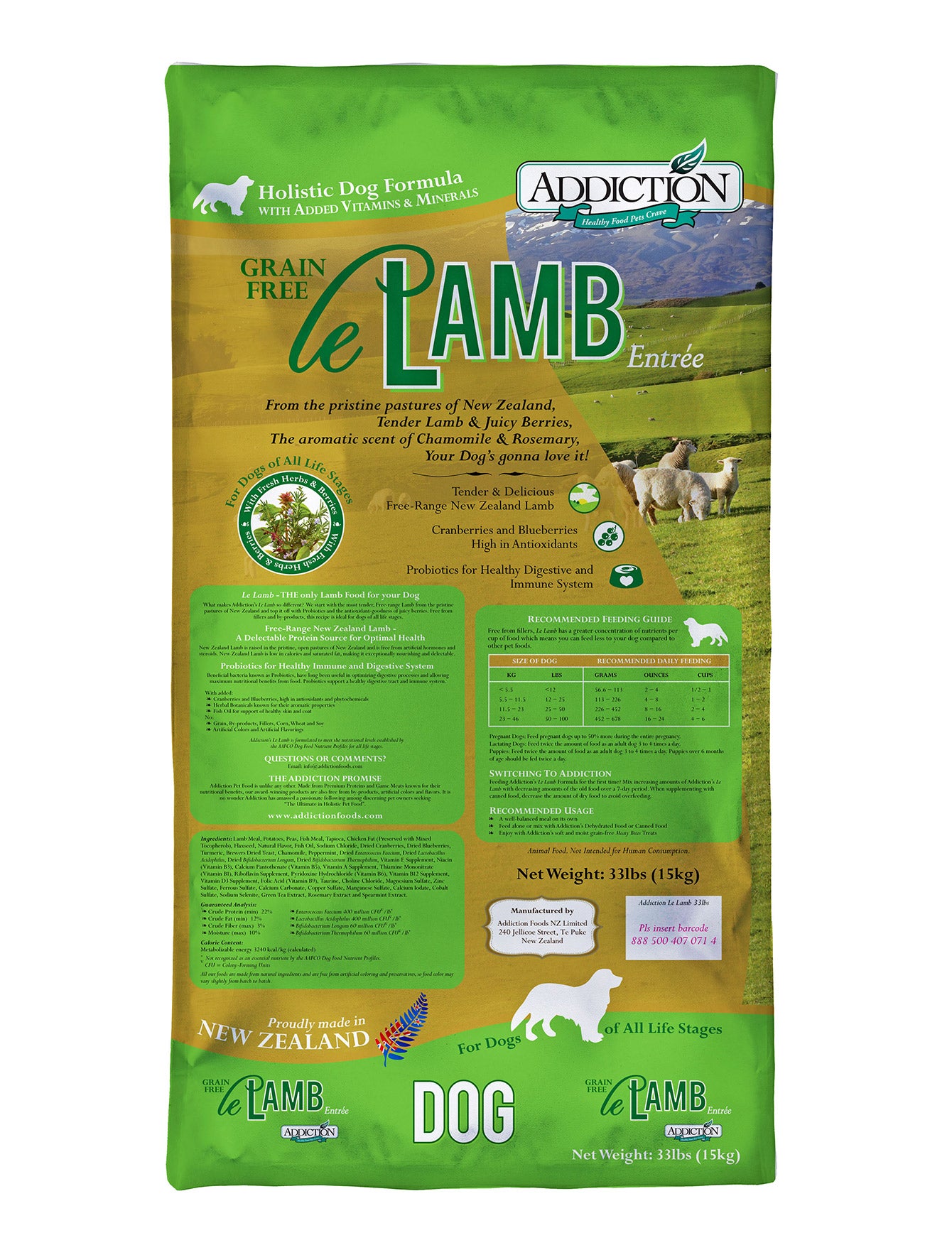 Addiction Dog 1.8kg Grain Free Le Lamb Dry Dog Food image 8