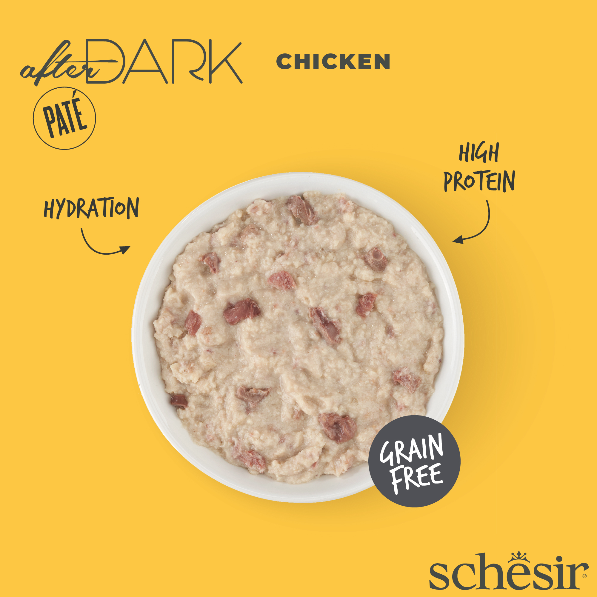Schesir Cat After Dark Pate Canned 80g Chicken Wet Cat Food image 3