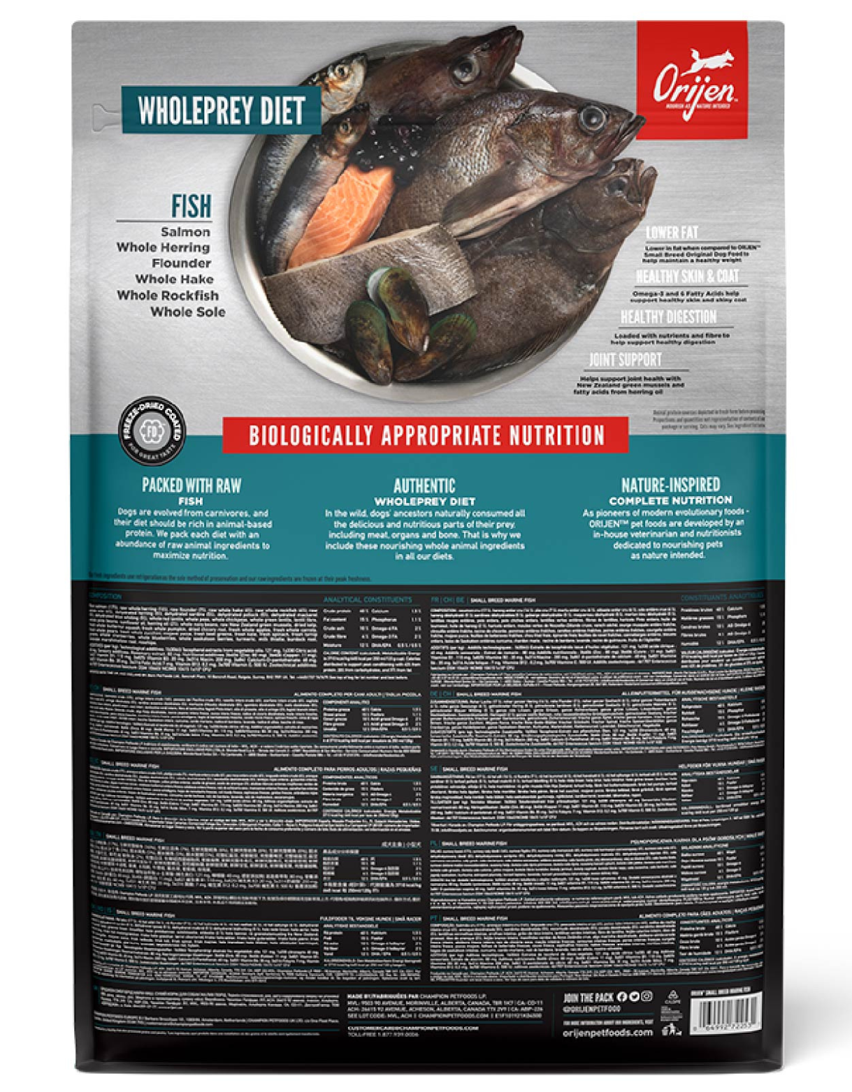 Orijen Dog 4.5kg Small Breed Marine Fish Dry Dog Food image 2