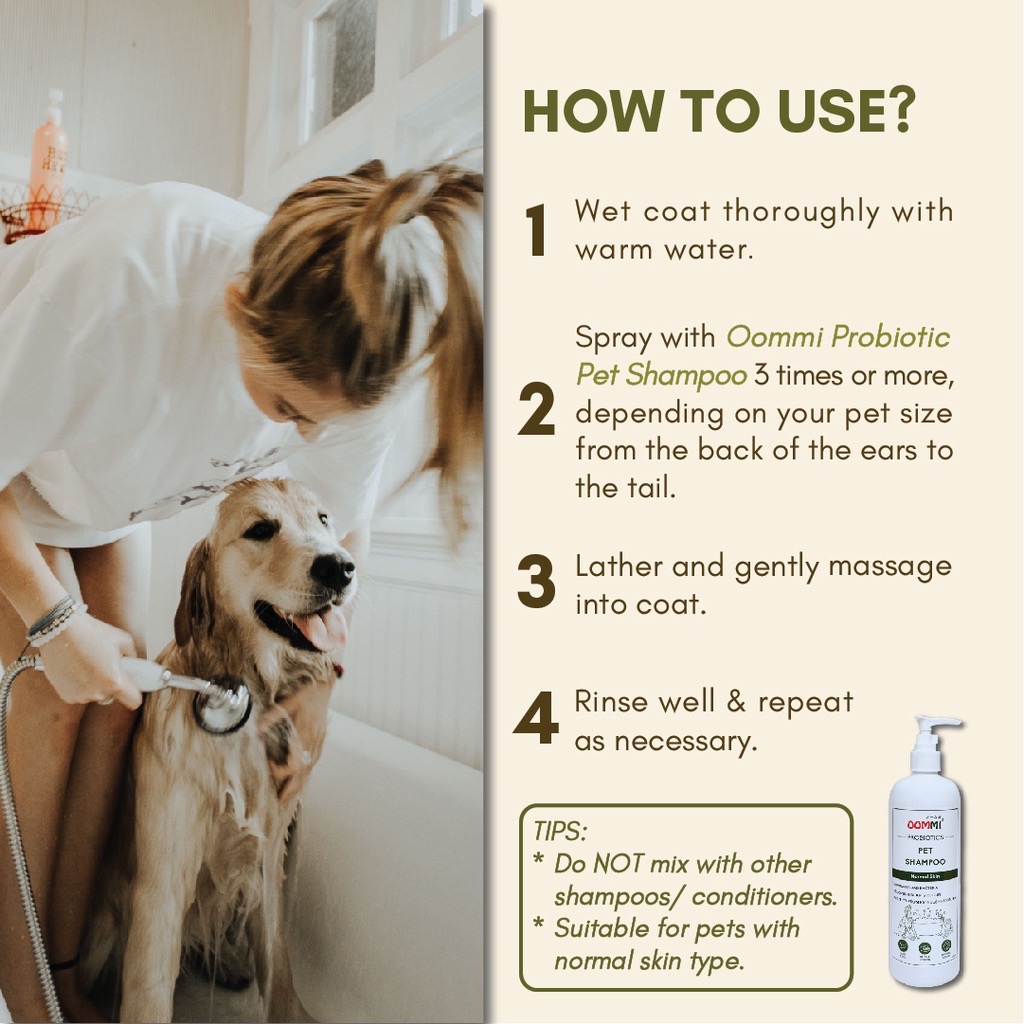 OOMMI 500ml Probiotics Pet Shampoo for Normal Skin image 8