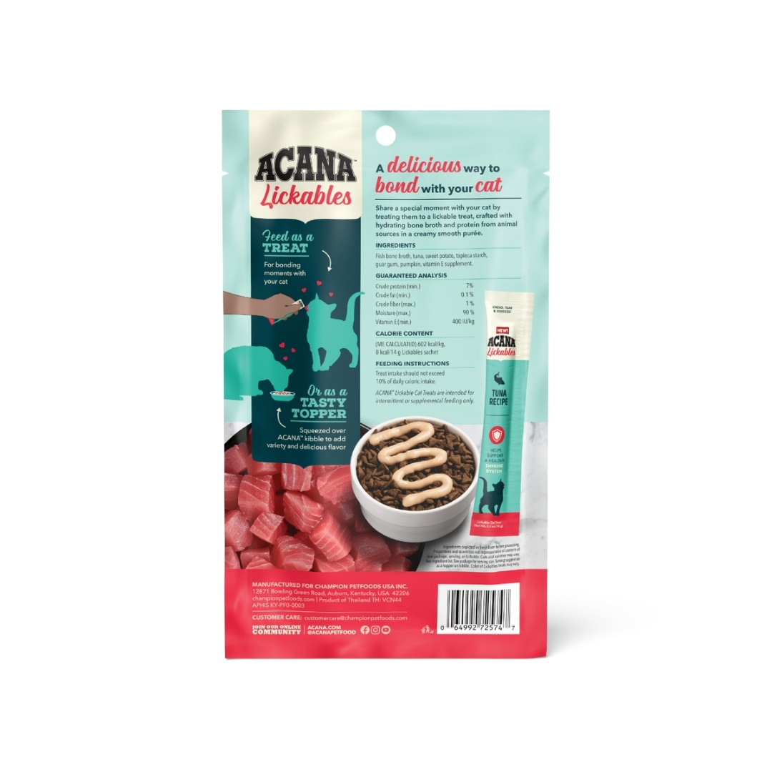 Acana Cat 14gx5 Lickables Tuna Cat Treat image 2