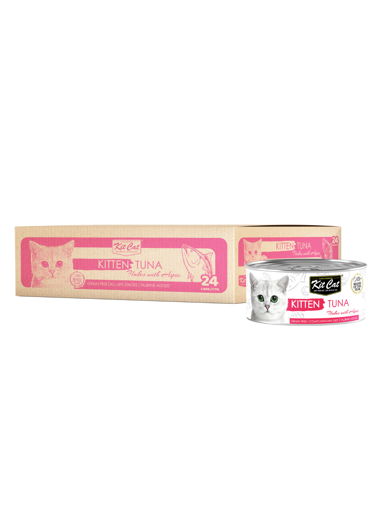 Kit Cat 80g Deboned Toppers Canned Kitten Tuna Flakes with Aspic Wet Cat Food (EXP: 11 Oct 2027) image 3