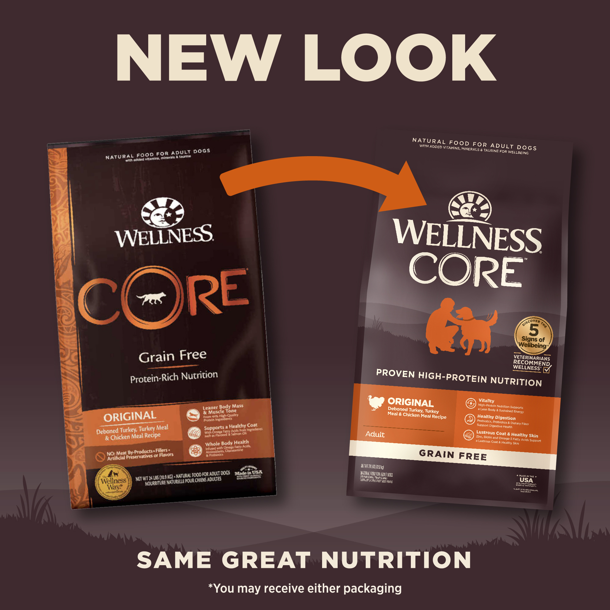 Wellness CORE Dog 10.9kg (24lb) Original Grain Free Dry Dog Food image 4