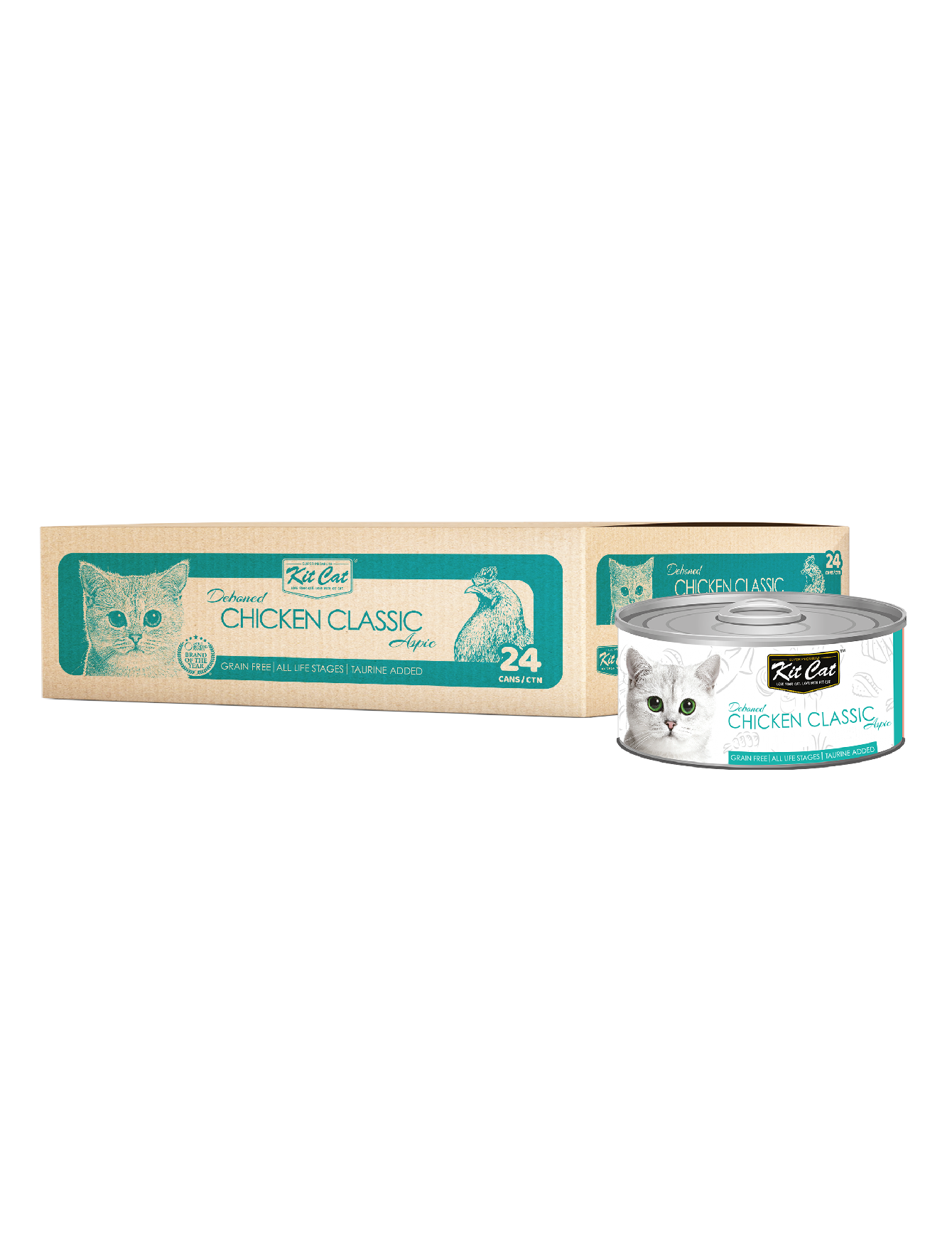 Kit Cat 80g Deboned Toppers Canned Chicken Classic Aspic Wet Cat Food image 3