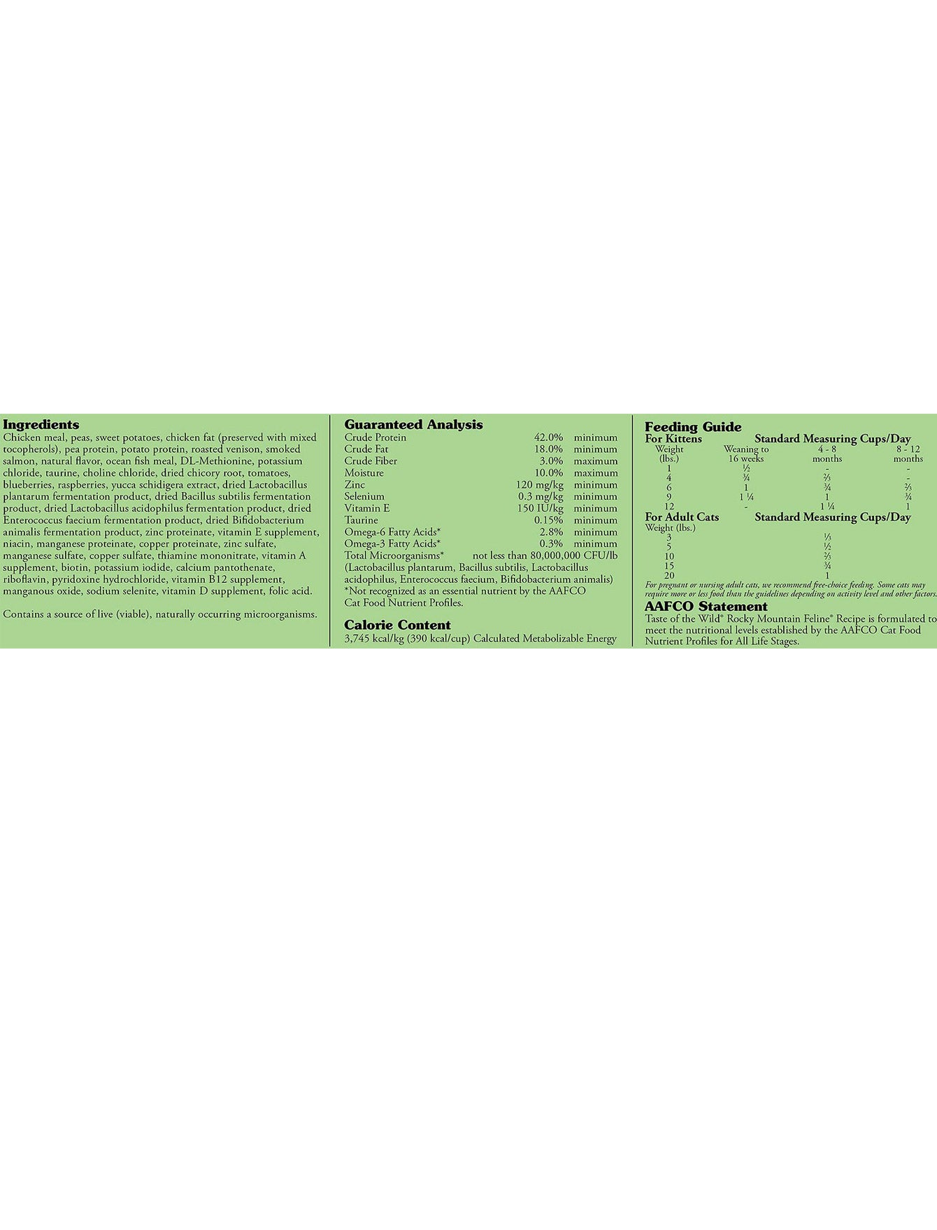 Taste of the Wild Cat 2kg Rocky Mountain Roasted Venison & Smoked Salmon Dry Cat Food image 3
