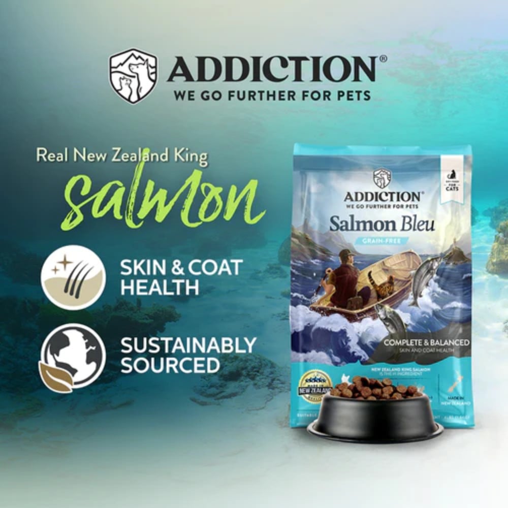 Addiction Cat Food Sample 60g Grain Free Salmon Bleu Dry Cat Food image 2