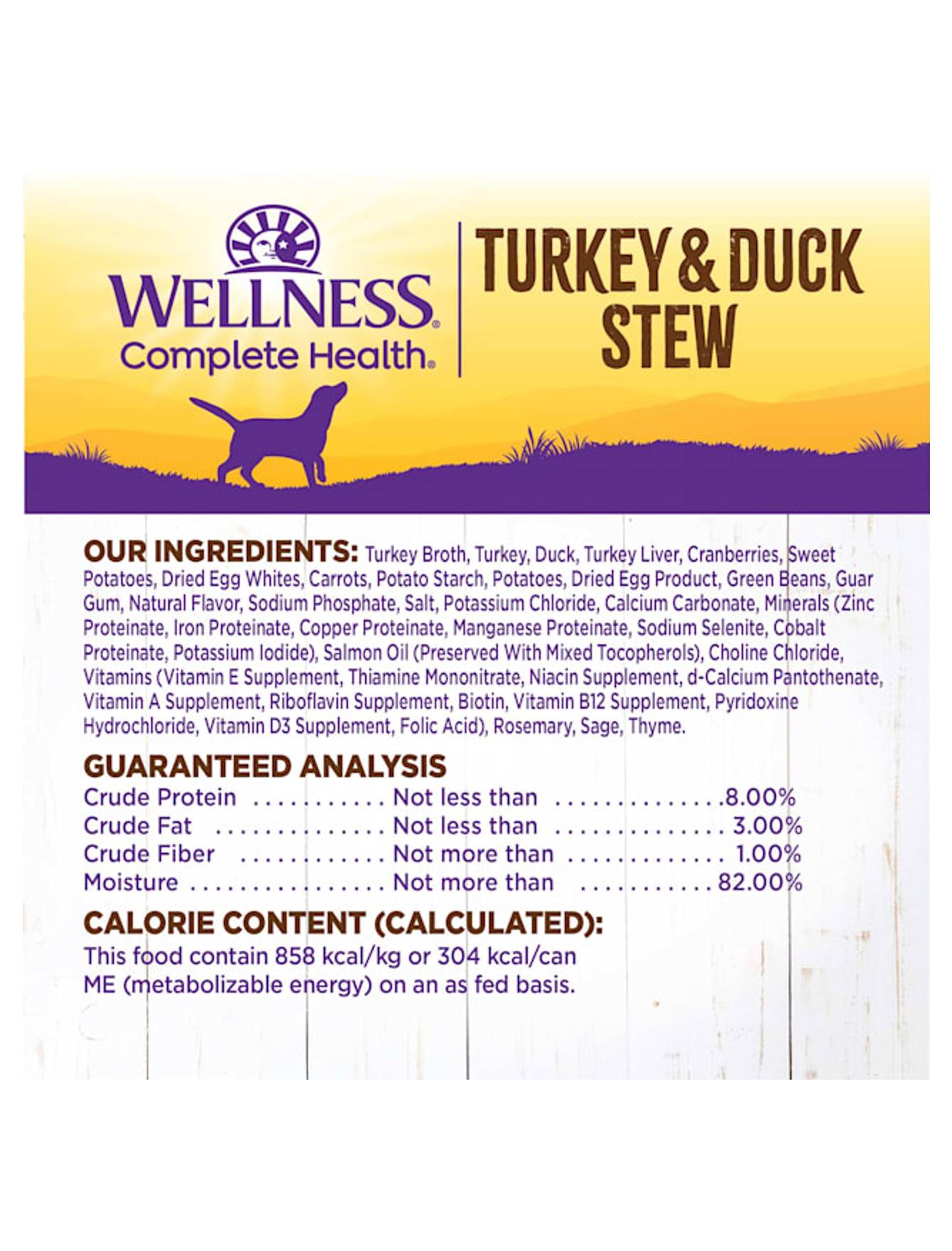 Wellness Stew Turkey & Duck with Sweet Potatoes & Cranberries Wet Dog Food 354g image 5