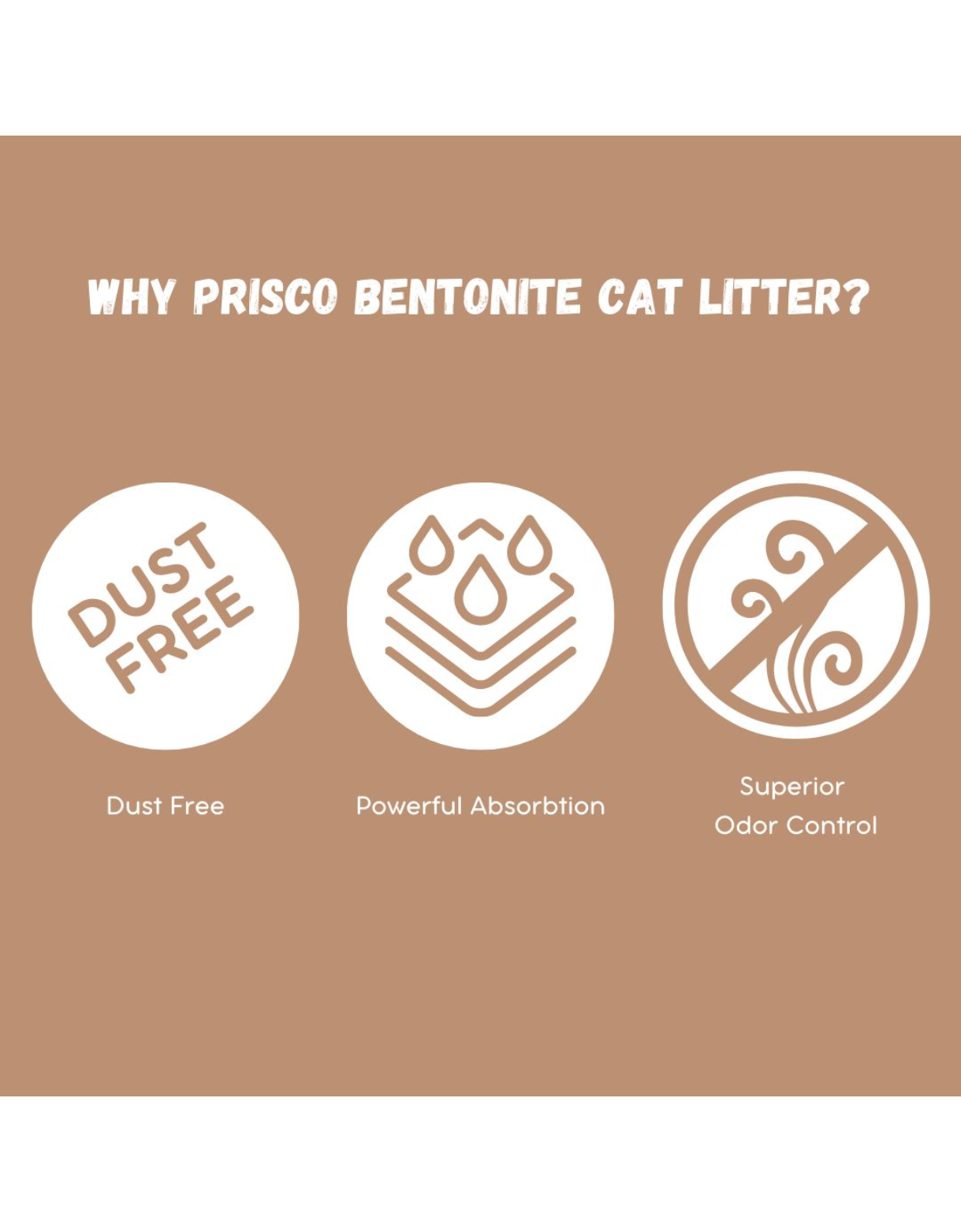 Prisco Bentonite Cat Litter 10L Coffee image 3
