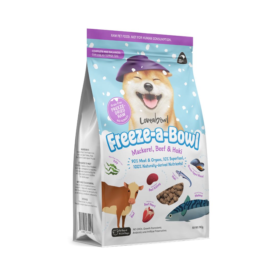 Loveabowl Dog Freeze A Bowl Mackerel, Beef & Hoki Dry Dog Food image 2