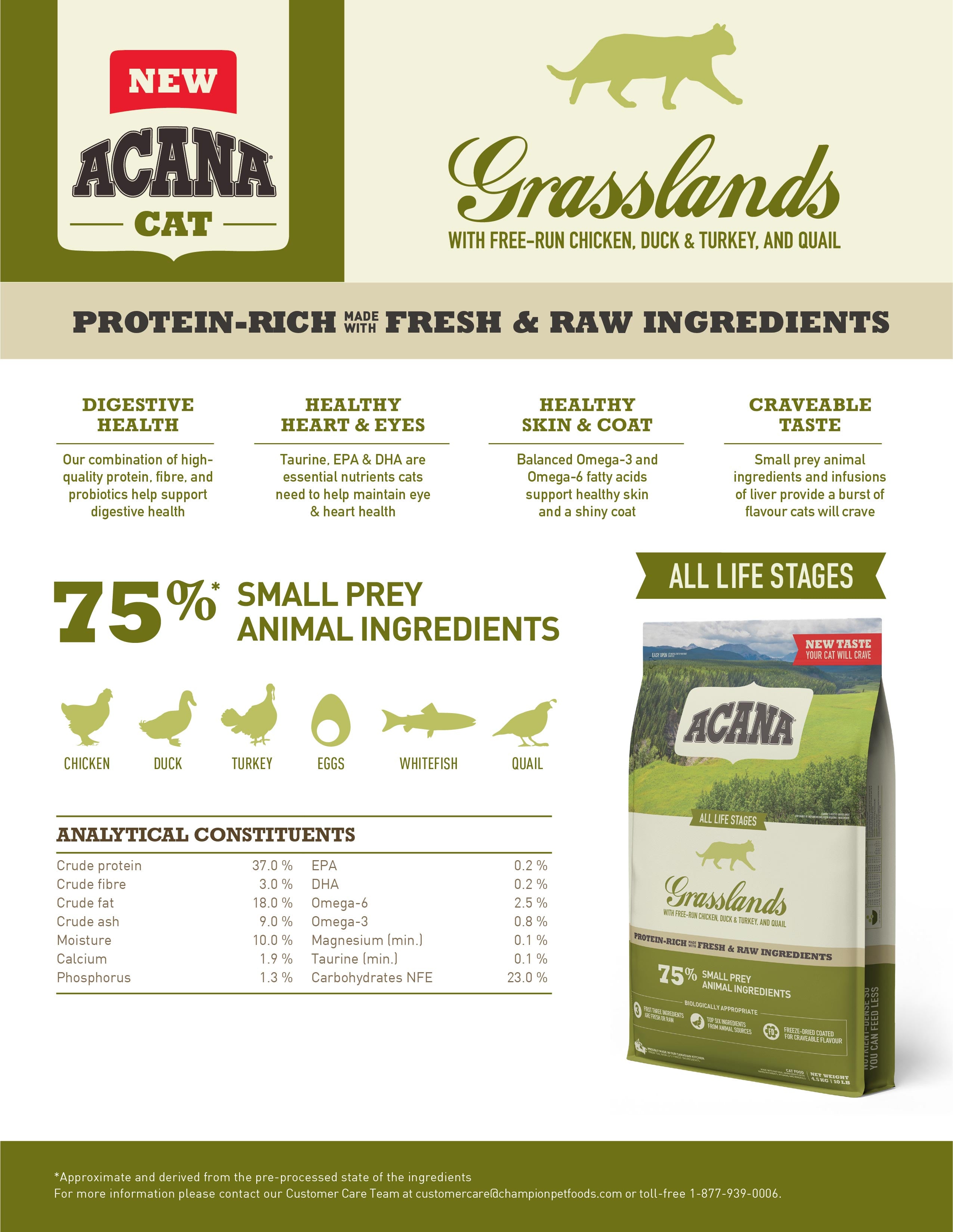 Acana Cat Regionals 1.8kg Grasslands Dry Cat Food image 4