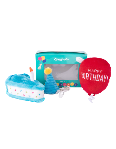 Zippypaws Birthday Box Dog Toy - Pink/Blue Pink image 2