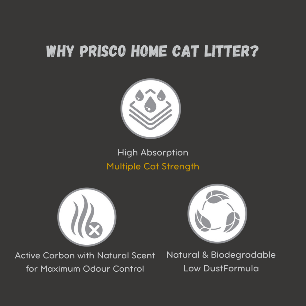 Prisco Home 10L Multi-cat Natural Clumping Cat Litter image 4