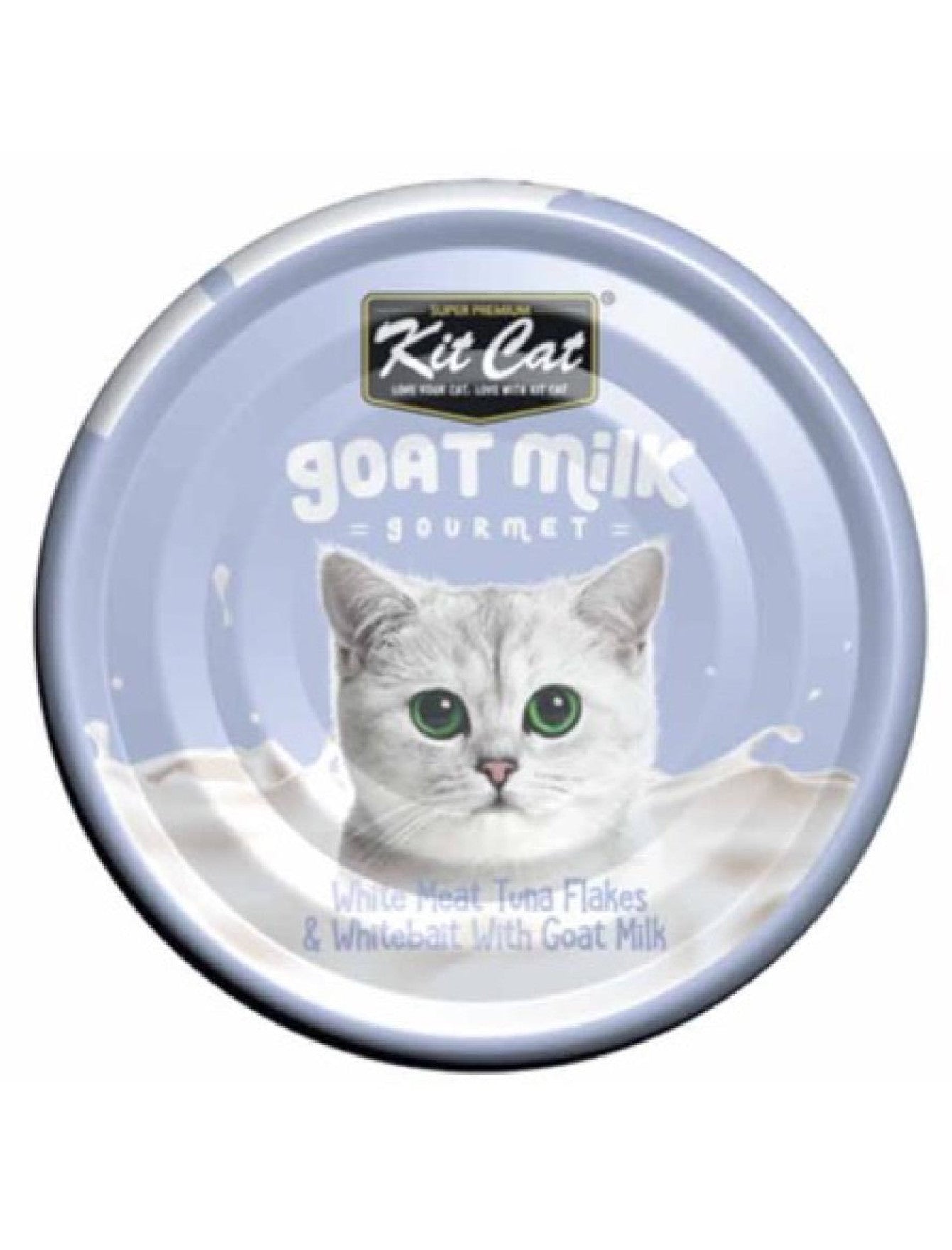 Kit Cat 70g Goat Milk Gourmet White Meat Tuna Flakes & Whitebait With Goat Milk Wet Cat Food (EXP: 05 Nov 2027) image 4